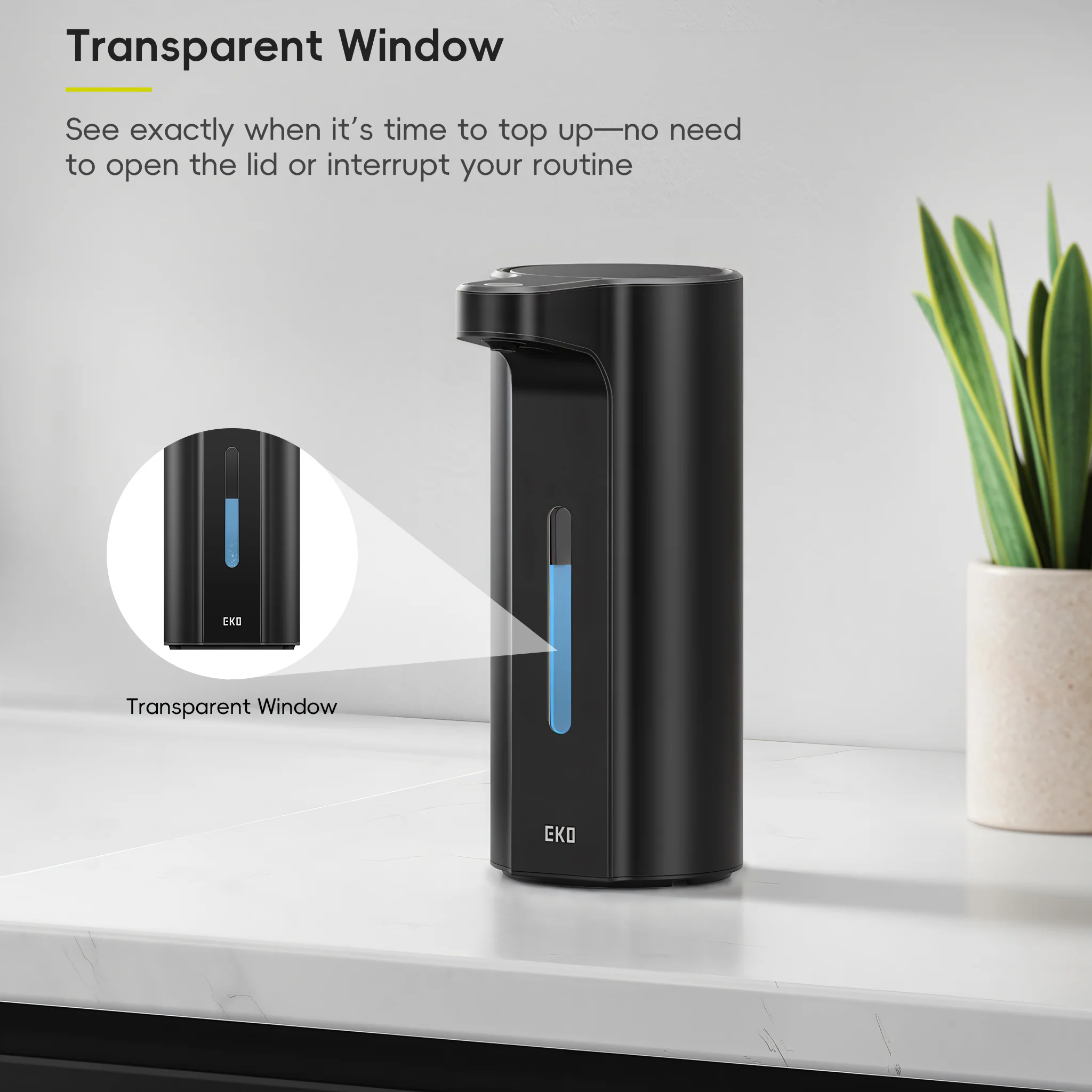 Aroma Pro 13.5 fl oz Touchless Automatic Liquid Soap Dispenser-Matte Black - Image 5