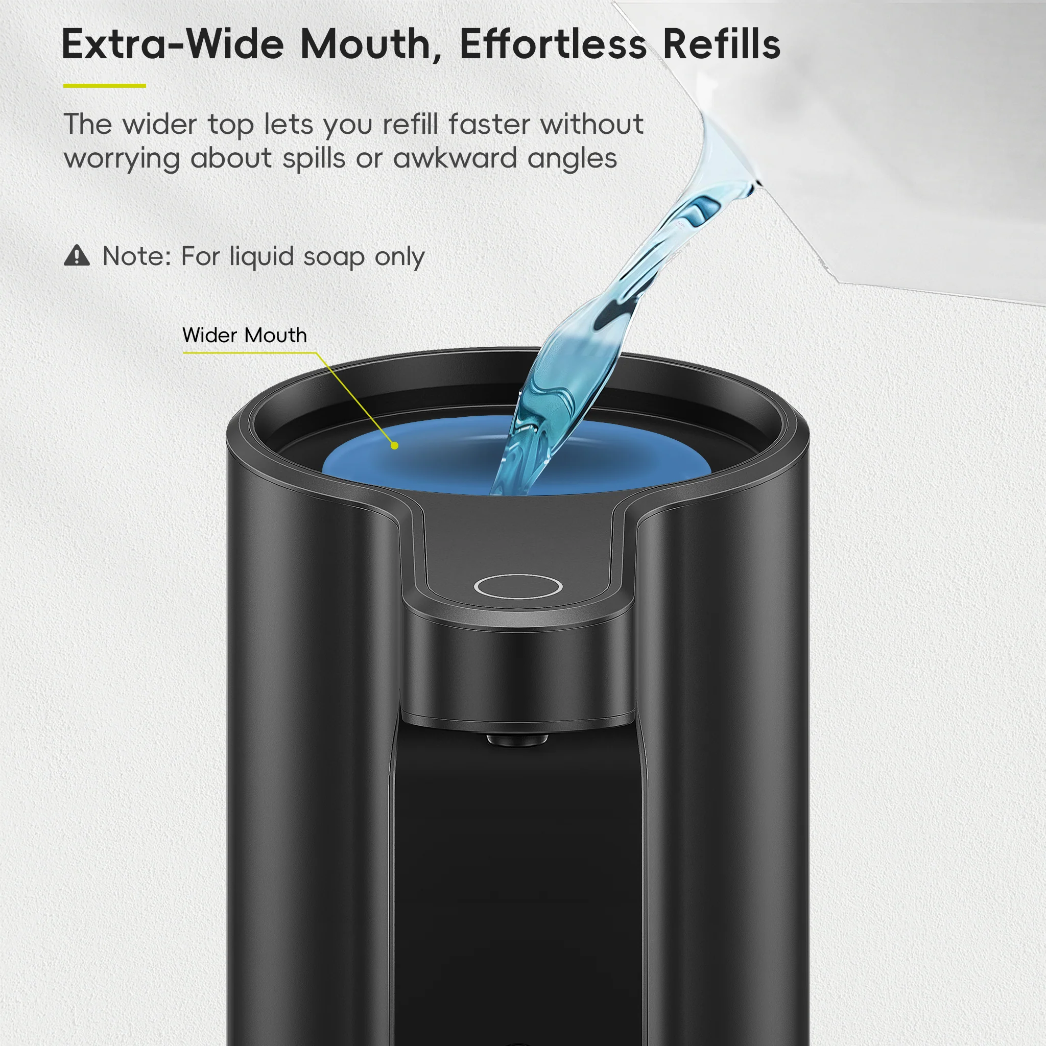 Aroma Pro 13.5 fl oz Touchless Automatic Liquid Soap Dispenser-Matte Black - Image 6