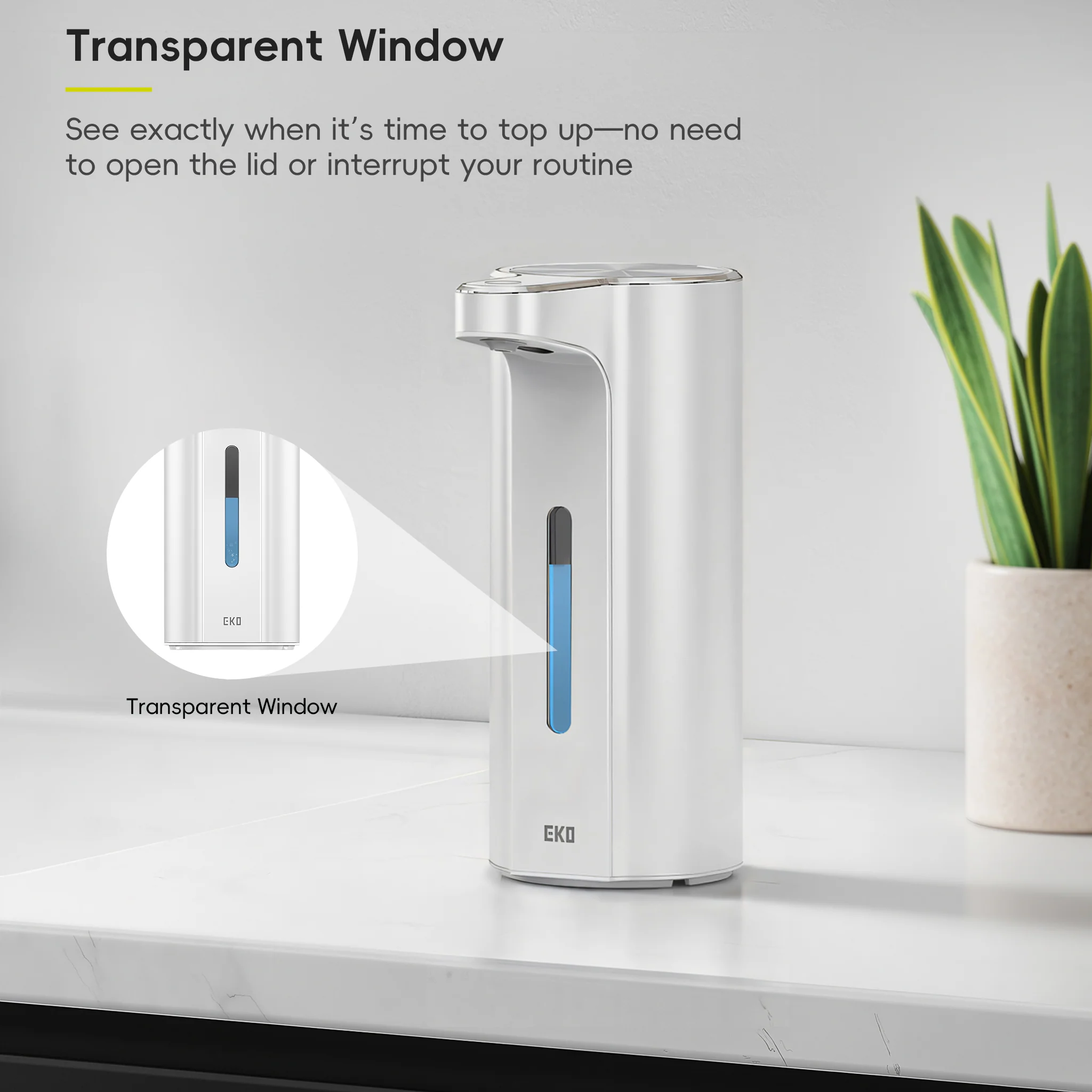 Aroma Pro 13.5 fl oz Touchless Automatic Liquid Soap Dispenser-Matte White - Image 5