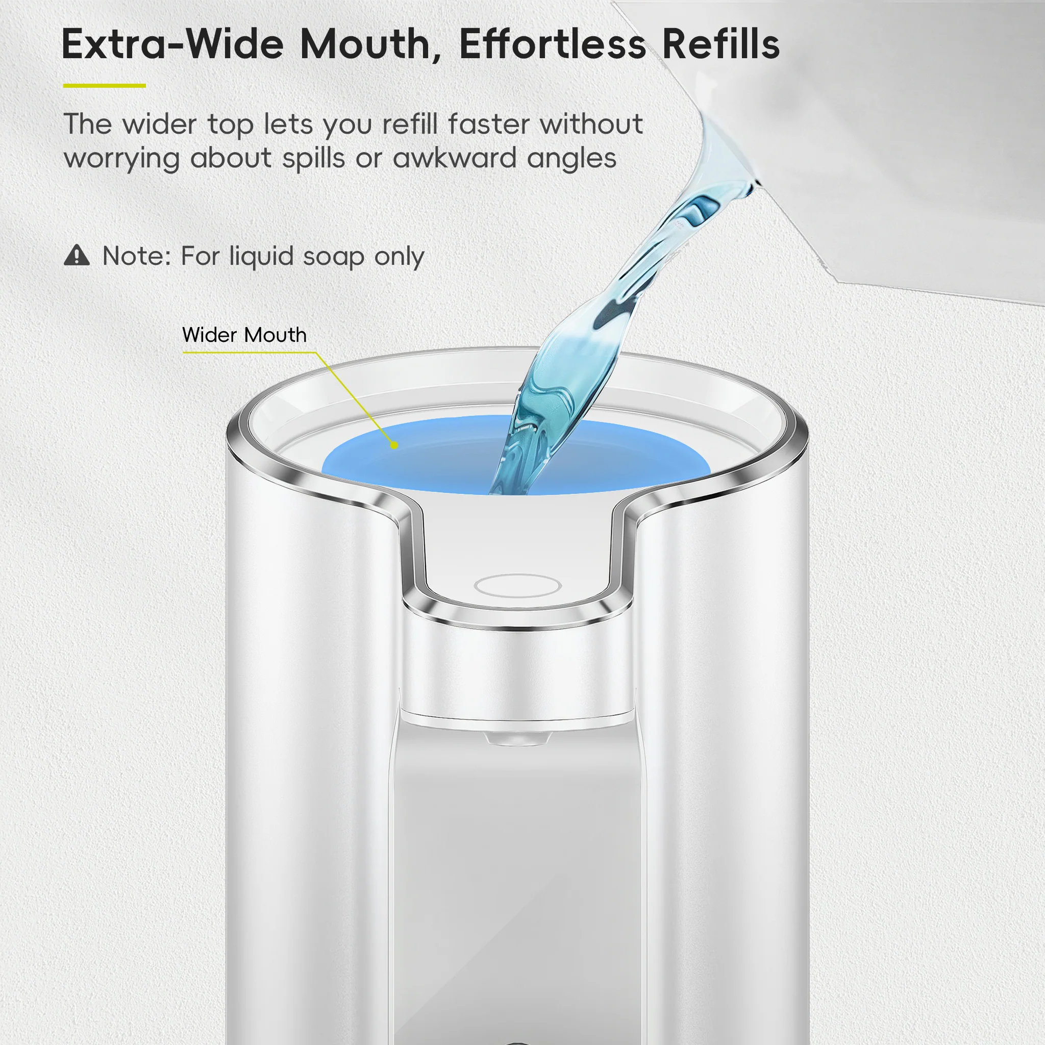 Aroma Pro 13.5 fl oz Touchless Automatic Liquid Soap Dispenser-Matte White - Image 7