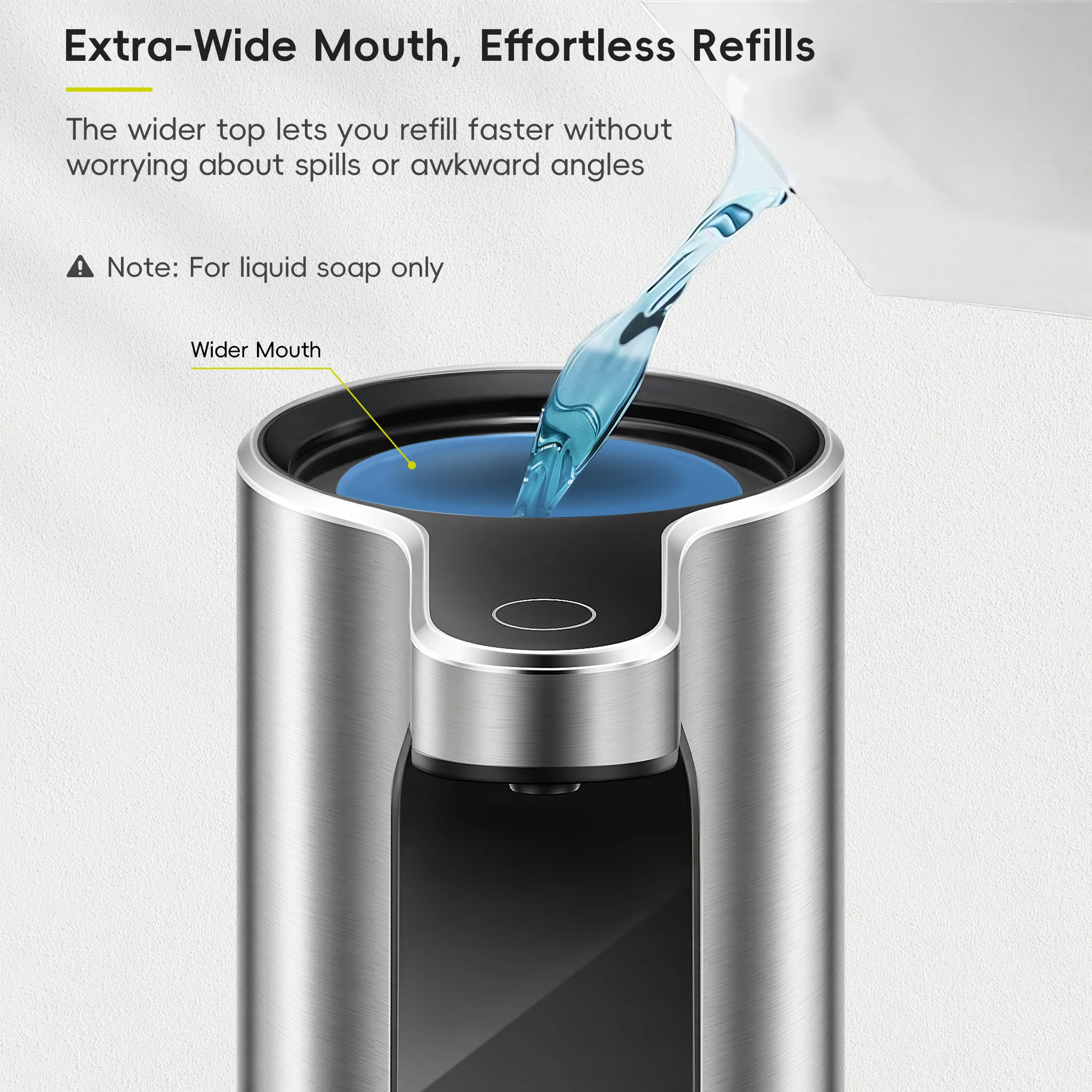 Aroma Pro 13.5 fl oz Touchless Automatic Liquid Soap Dispenser-Stainless Steel - Image 6
