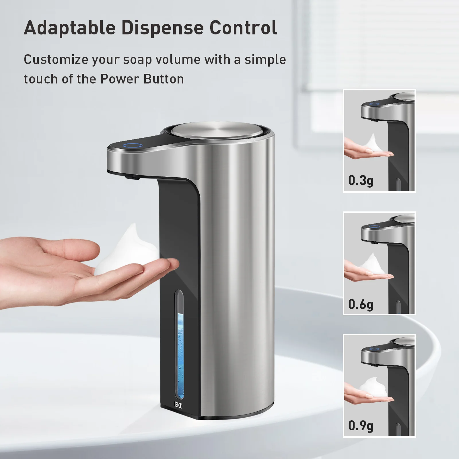 Aroma Smart Foaming Soap Dispenser - Stainless Steel - Image 4