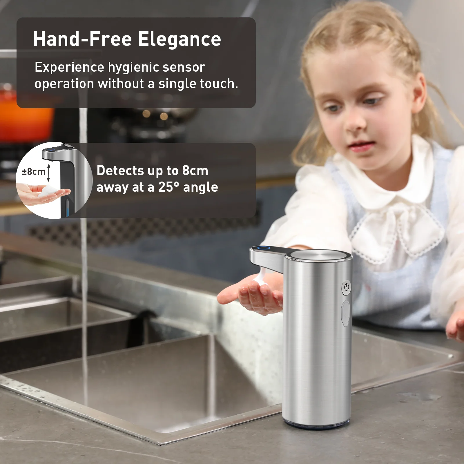 Aroma Smart Foaming Soap Dispenser - Stainless Steel - Image 5