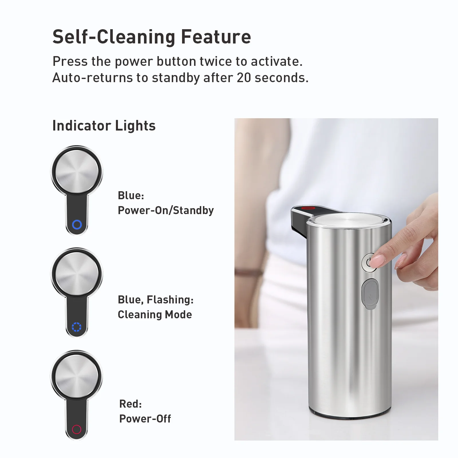 Aroma Smart Foaming Soap Dispenser - Stainless Steel - Image 8