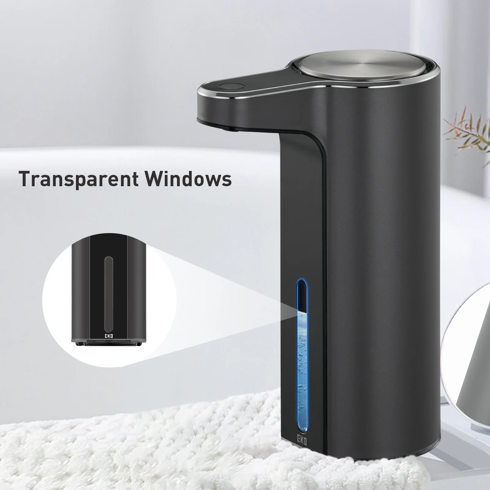 Aroma Smart Liquid Soap Dispenser - Dark Gray - Image 4
