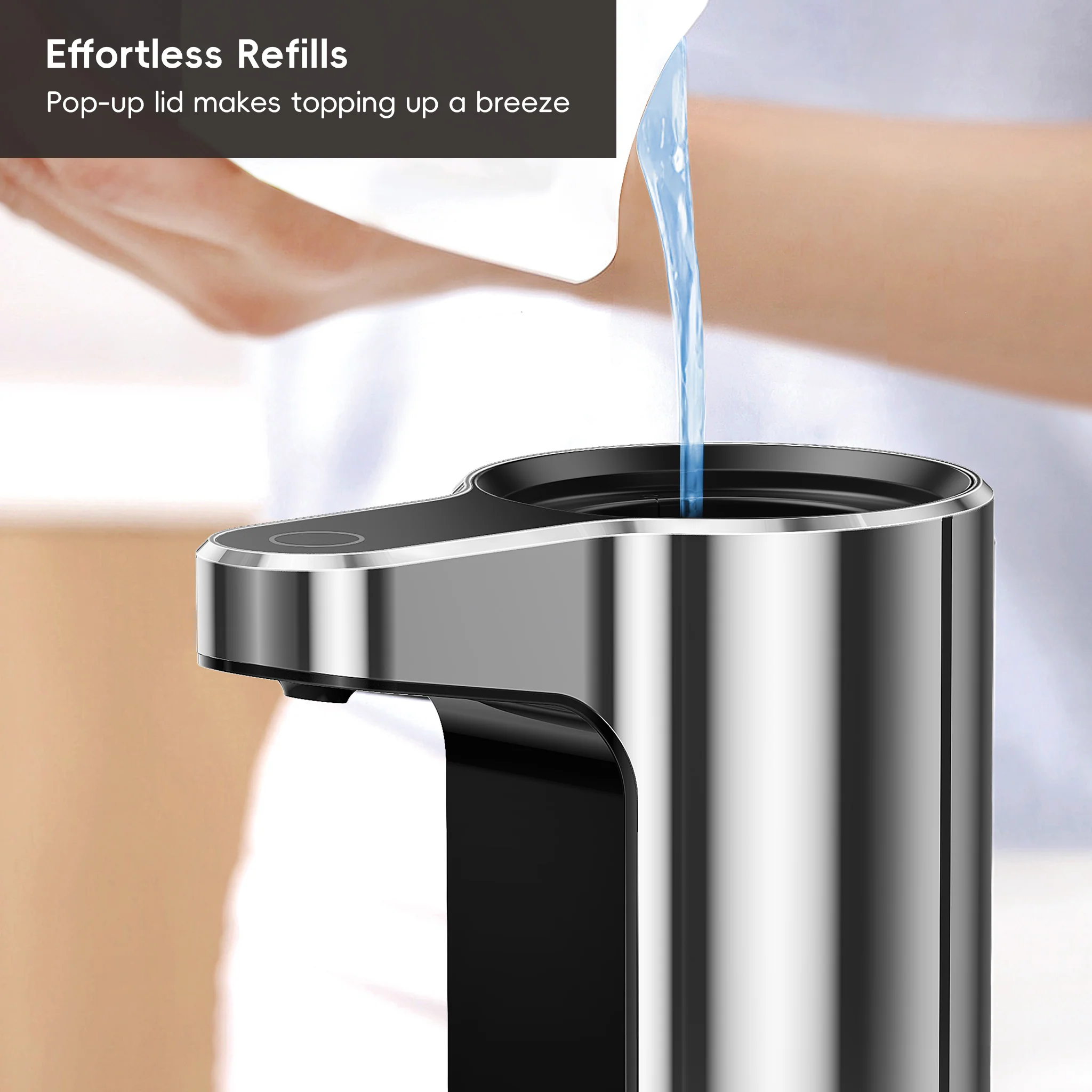 Aroma Smart Liquid Soap Dispenser - Chrome Metallic - Image 7