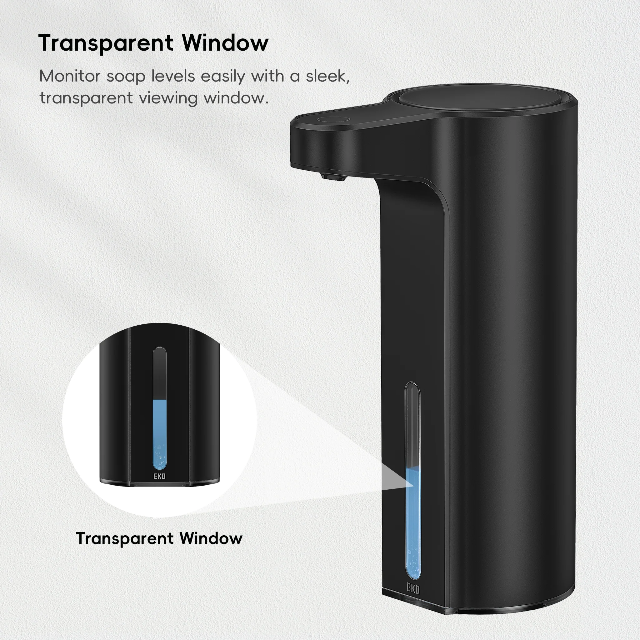 Aroma Smart Liquid Soap Dispenser - Matte Black - Image 5
