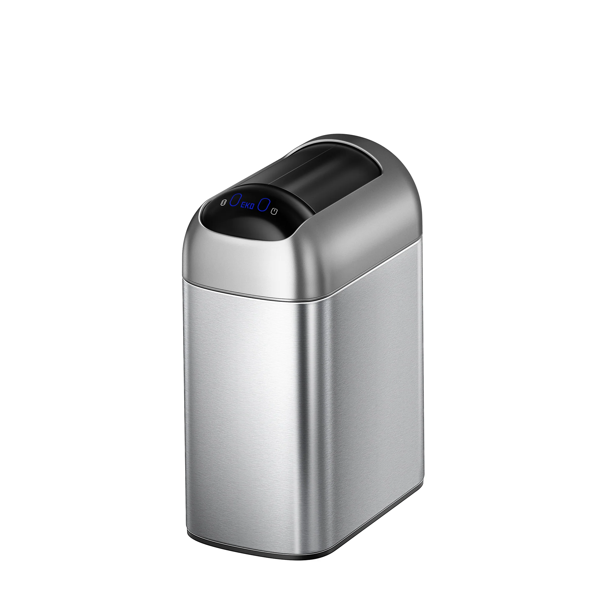 Astro 10L / 2.6 Gallon Slim Sensor Trash Can with Butterfly Lid-Matte Stainless Steel