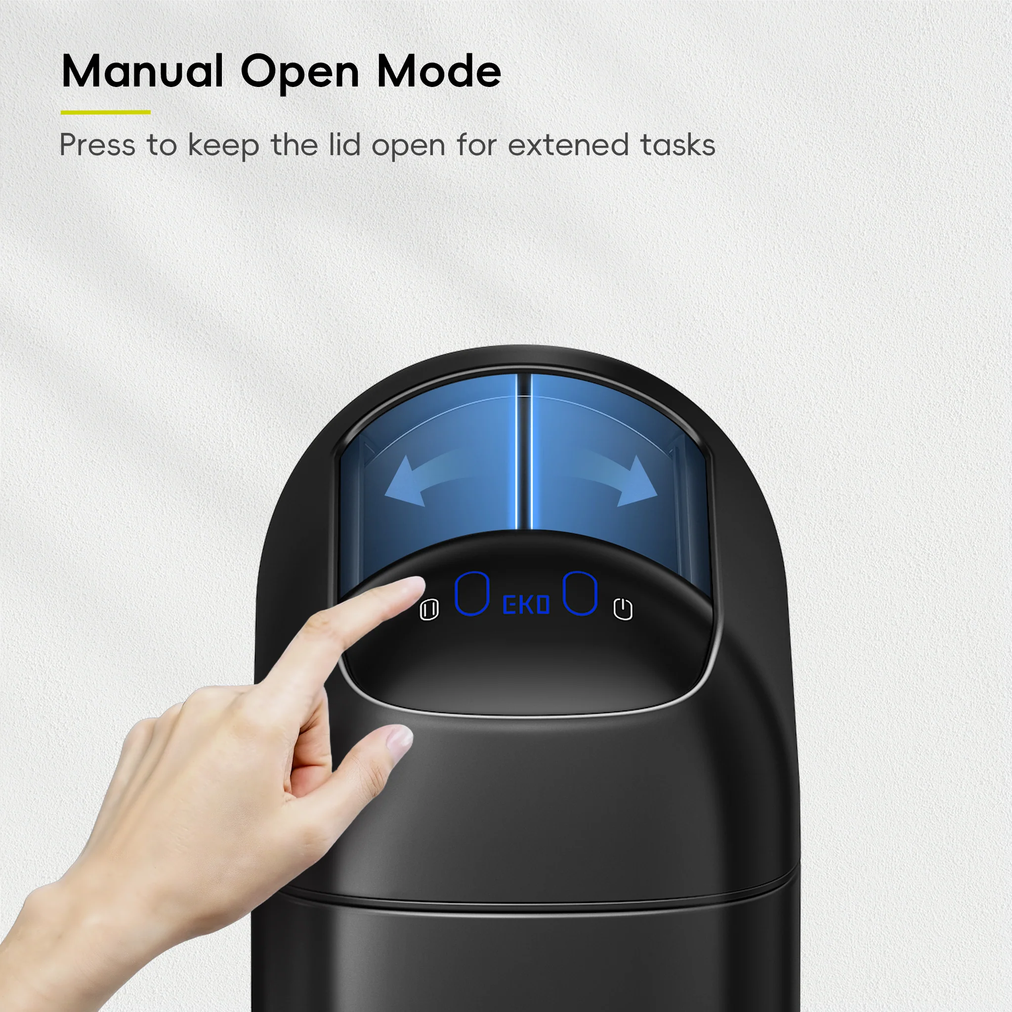 Astro  10L / 2.6 Gallon Slim Sensor Trash Can with Soft-Close Butterfly Lid-Matte Black - Image 9