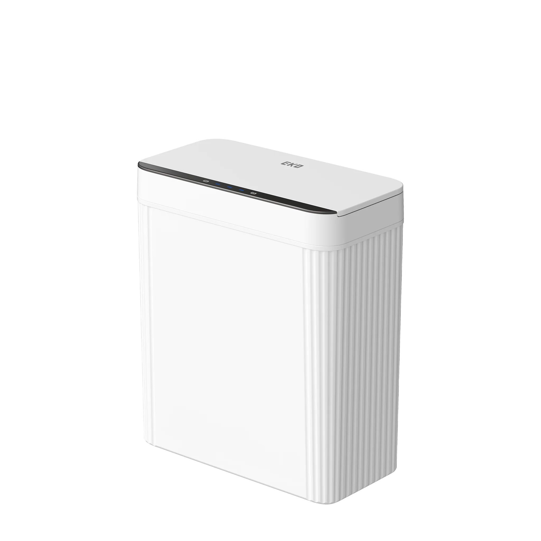 Brio 10L / 2.6 Gallon in White Compact Design Motion Sensor Trash Can