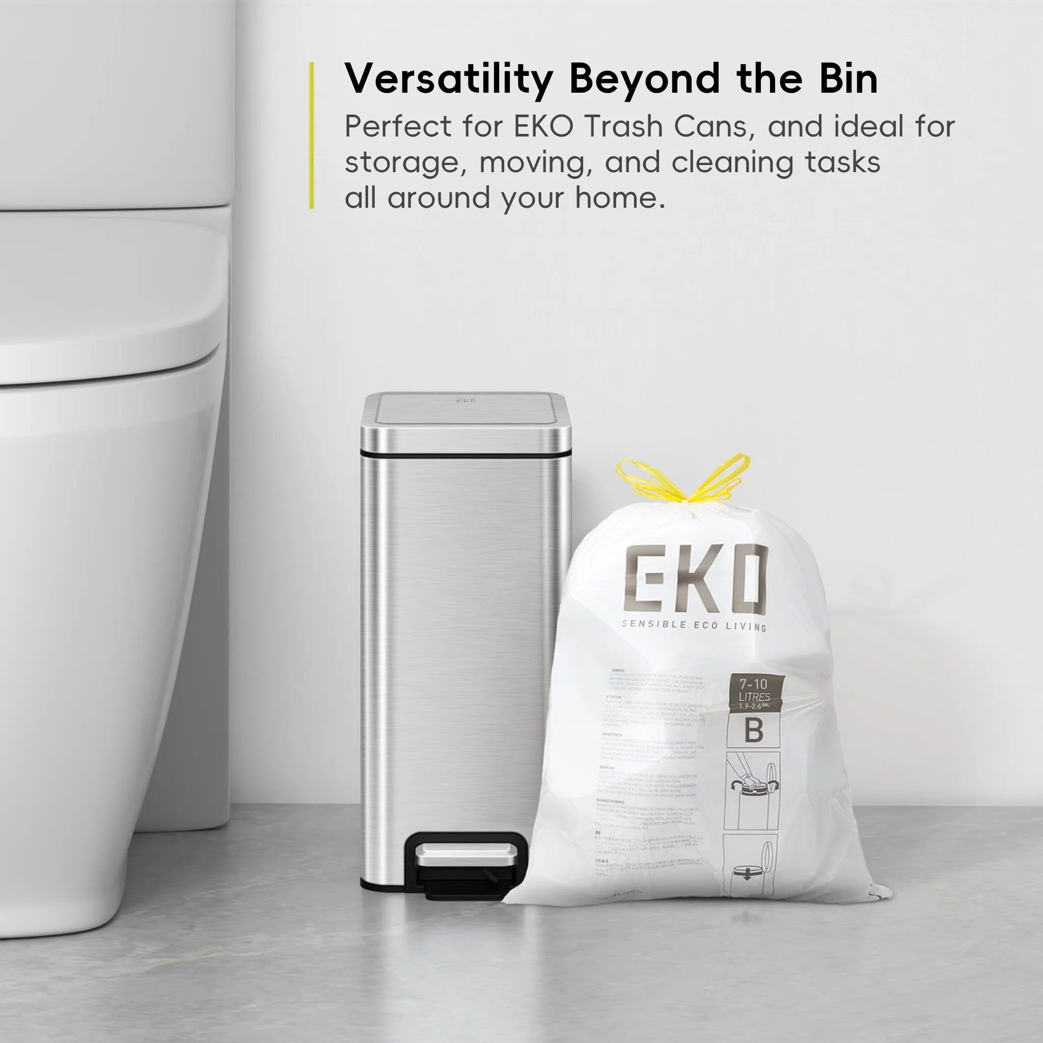 Code B - 2.6 Gallon Easy-Dispense Roll Trash Bag - 80 Count (7-10L) - Image 3