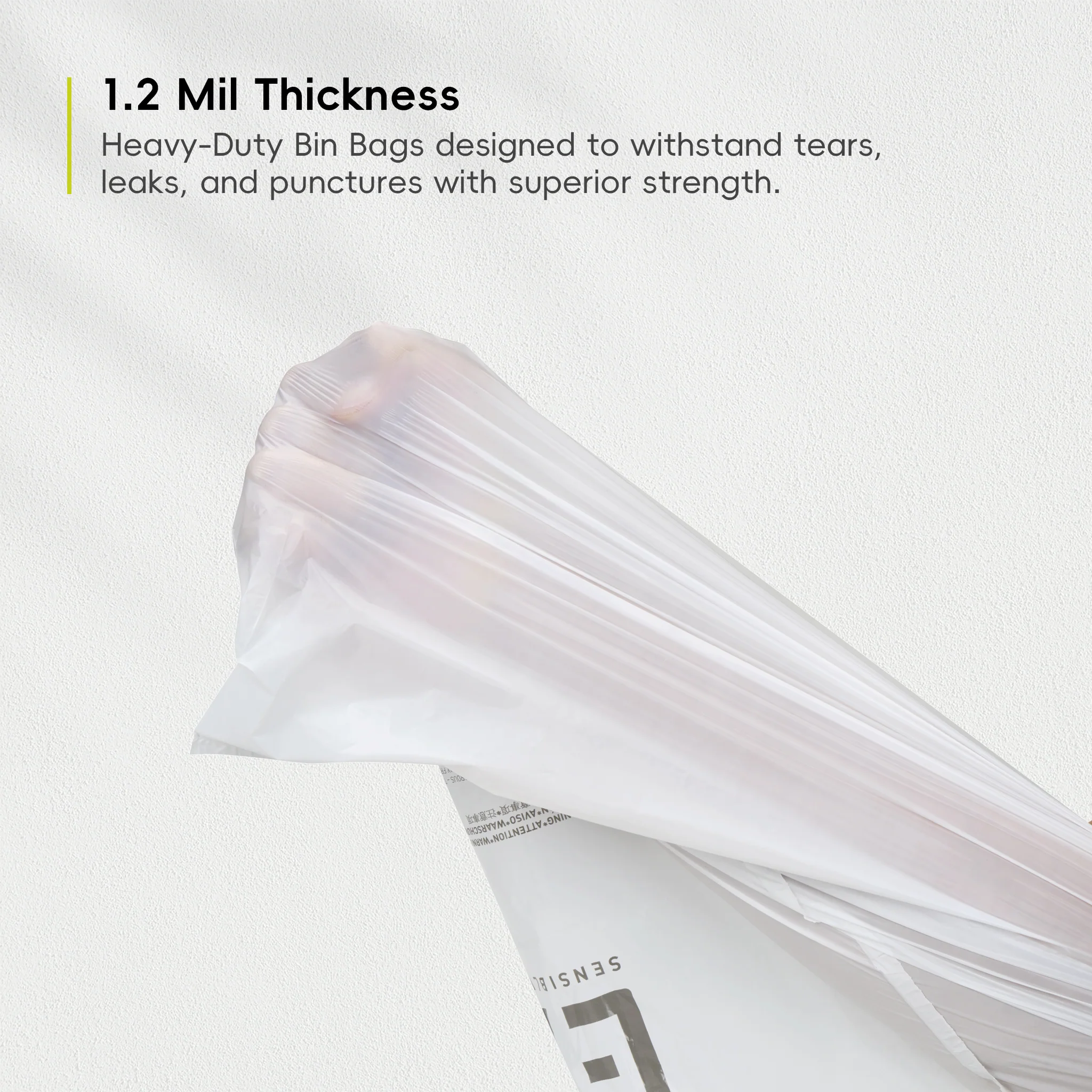 Code F-1 Slim - 8 Gallon Garbage Bags - 100 Count (30.3L) - Image 4