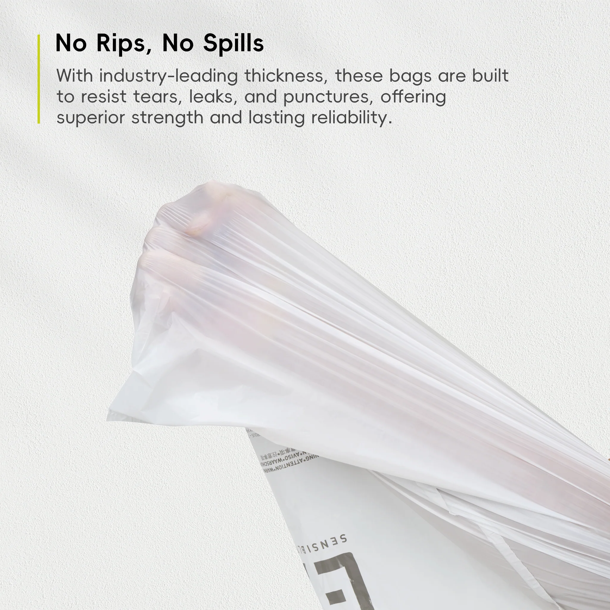 Code F - 13 Gallon  Easy-Dispense Roll Trash Bag - 110 Count (50L) - Image 3