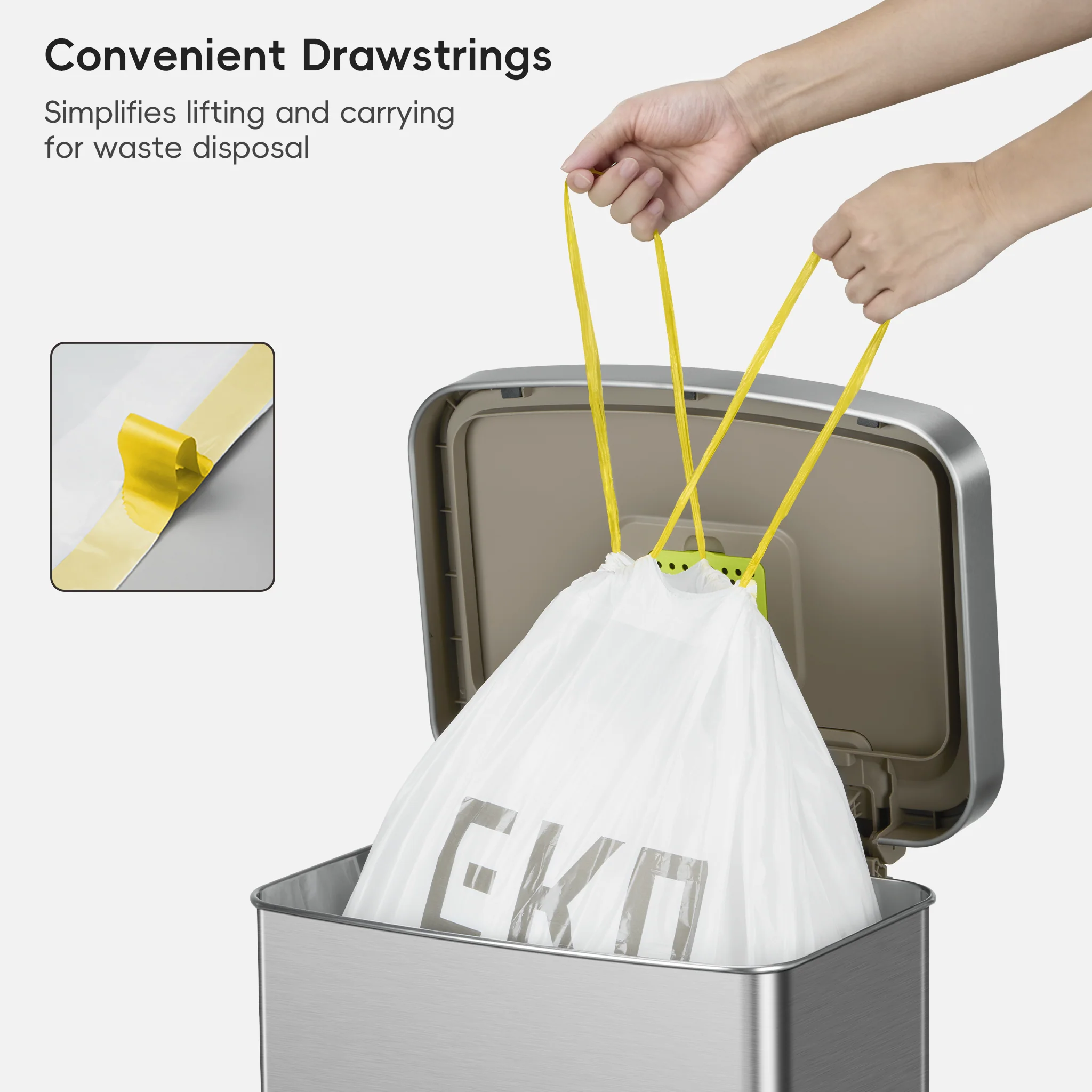 Code G - 21 Gallon Easy-Dispense Roll Trash Bag - 240 Count - Image 4