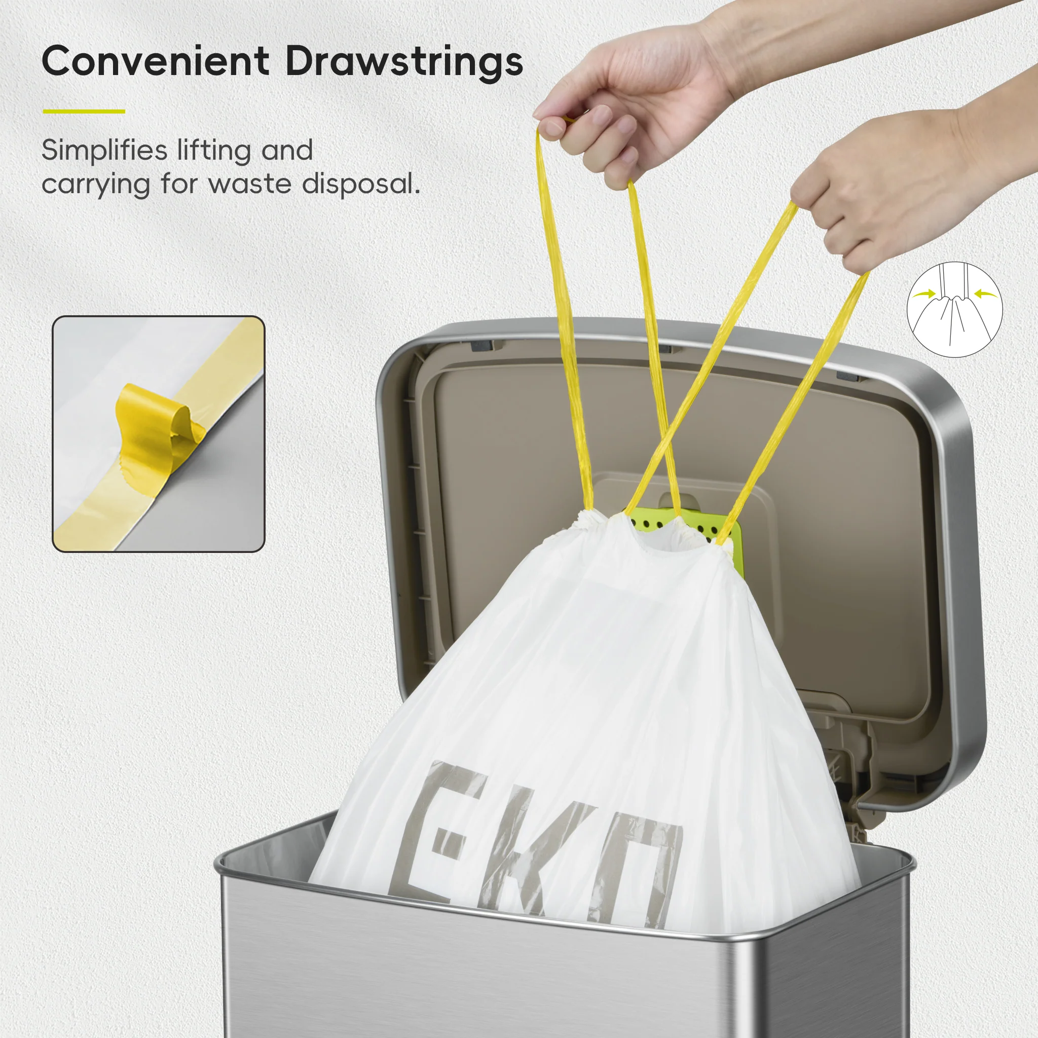 Code G -21 Gallon Easy-Dispense Roll Trash Bag - 60 Count-Lavender Scent - Image 7