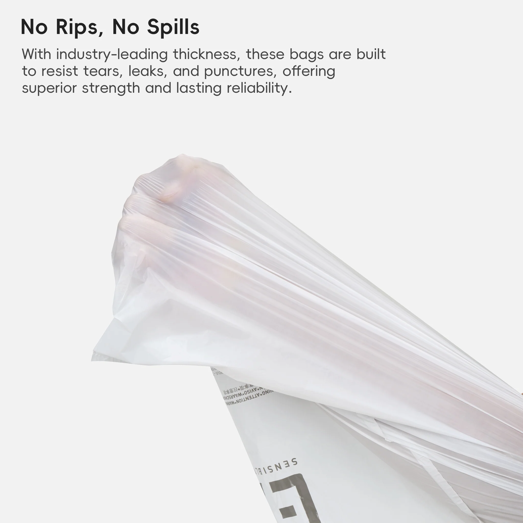Code J - 12.9 Gallon (45-49L) Easy-Dispense Roll Trash Bag - 60 Count - Image 6