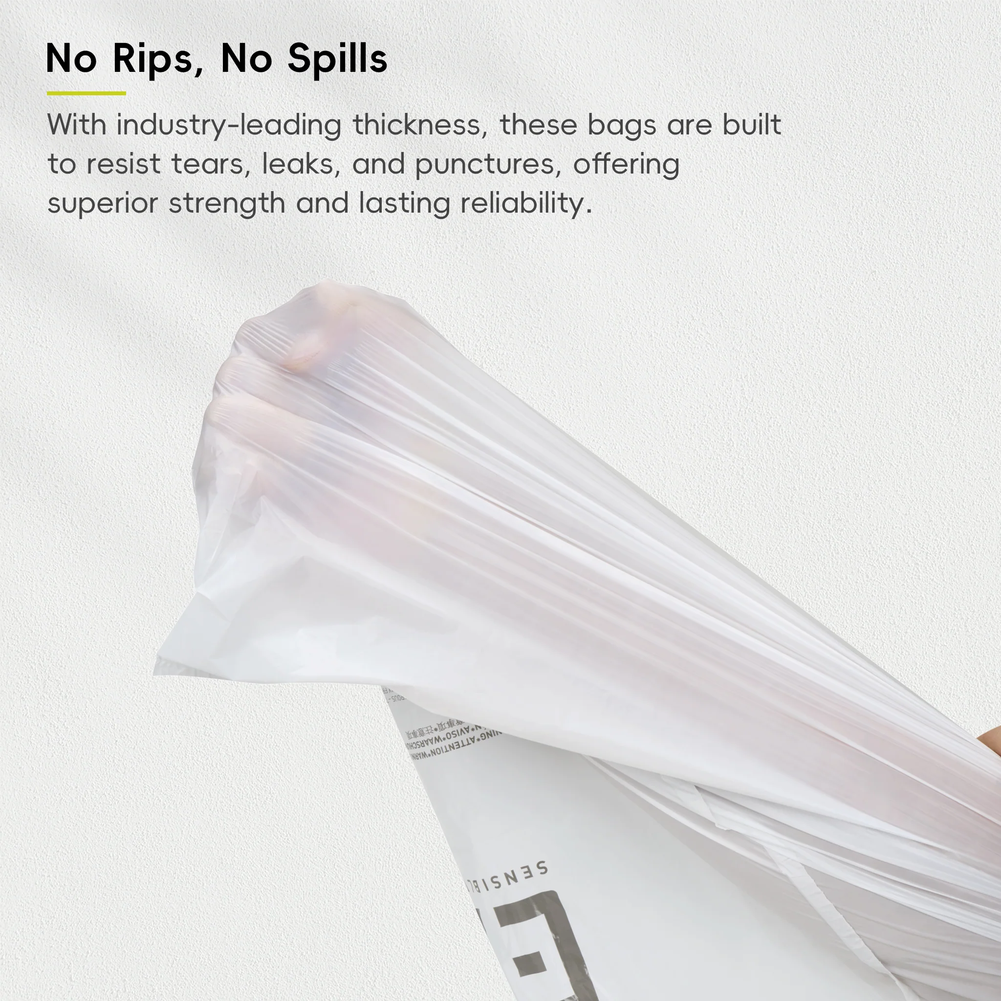 Code J - 12.9 Gallon (45-49L) Easy-Dispense Roll Trash Bag - 110 Count - Image 8