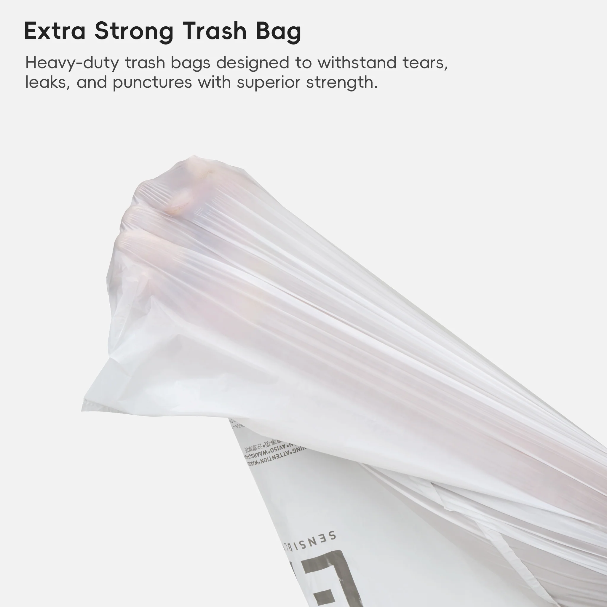 Code Z - 12.5 Gallon Easy-Dispense Roll Trash Bag - 110 Count (40-60L) - Image 3