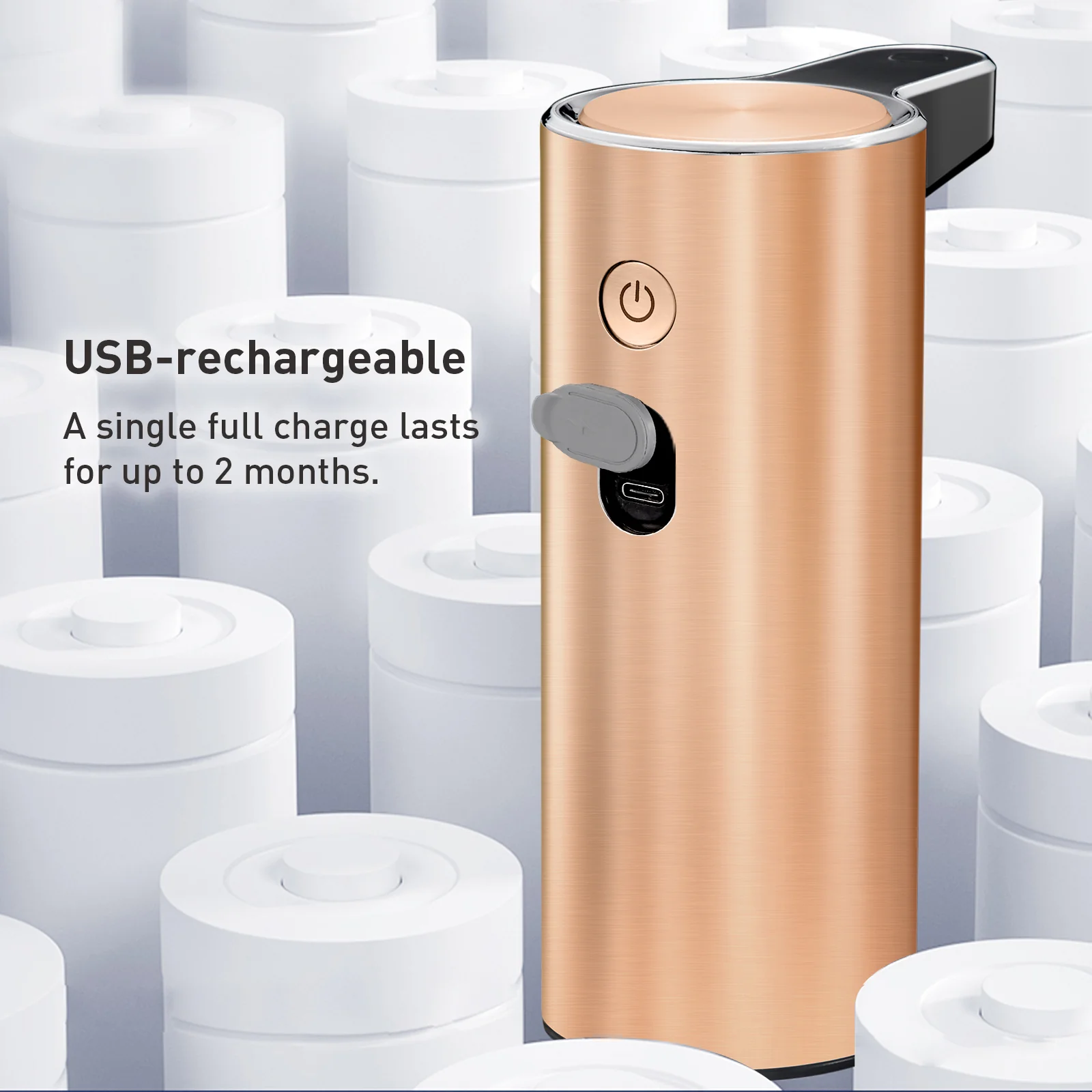 Deluxe Aroma Smart Liquid Soap Dispenser - Rose Gold - Image 5