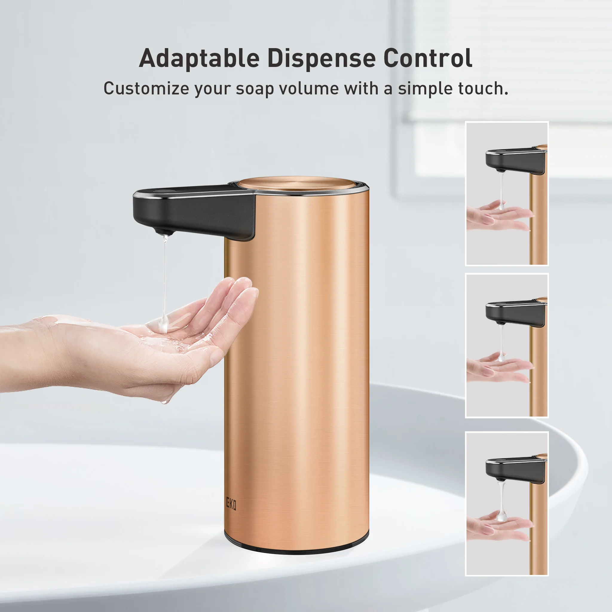 Deluxe Aroma Smart Liquid Soap Dispenser - Rose Gold - Image 6