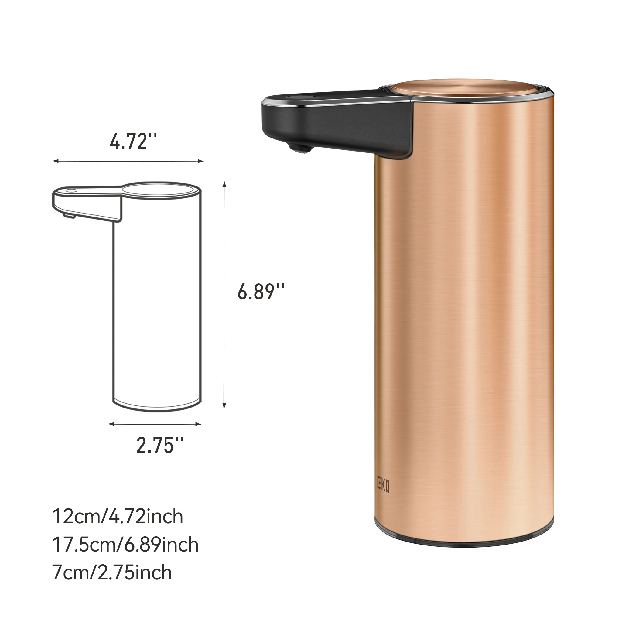 Deluxe Aroma Smart Liquid Soap Dispenser - Rose Gold - Image 9
