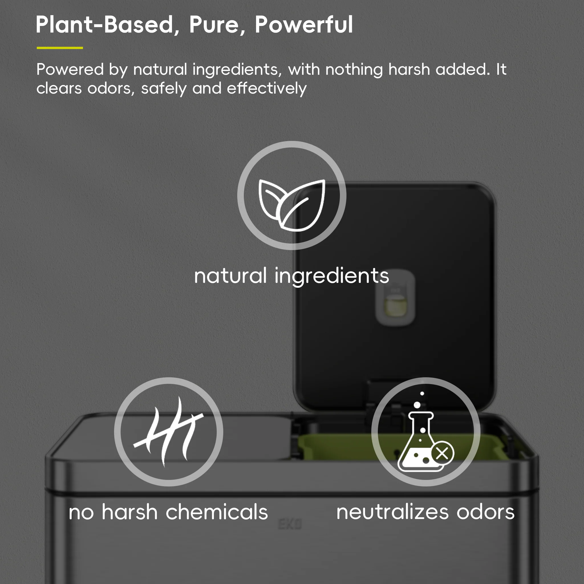 Deodorizer Pod Kit with Refillable Holder, Plant-Based Odor Eliminator for Trash Can - Image 5