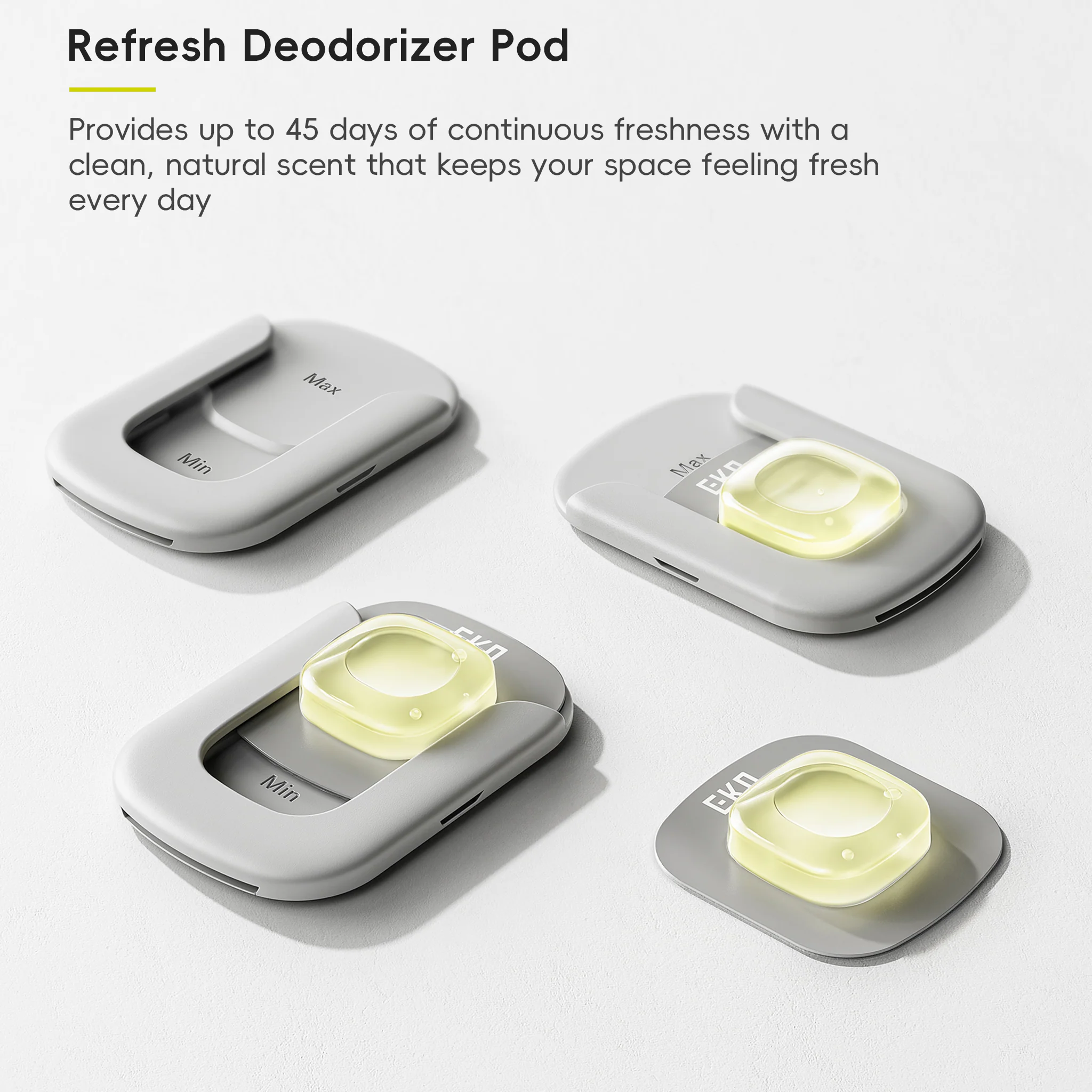 Deodorizer Pod Kit with Refillable Holder, Plant-Based Odor Eliminator for Trash Can - Image 6