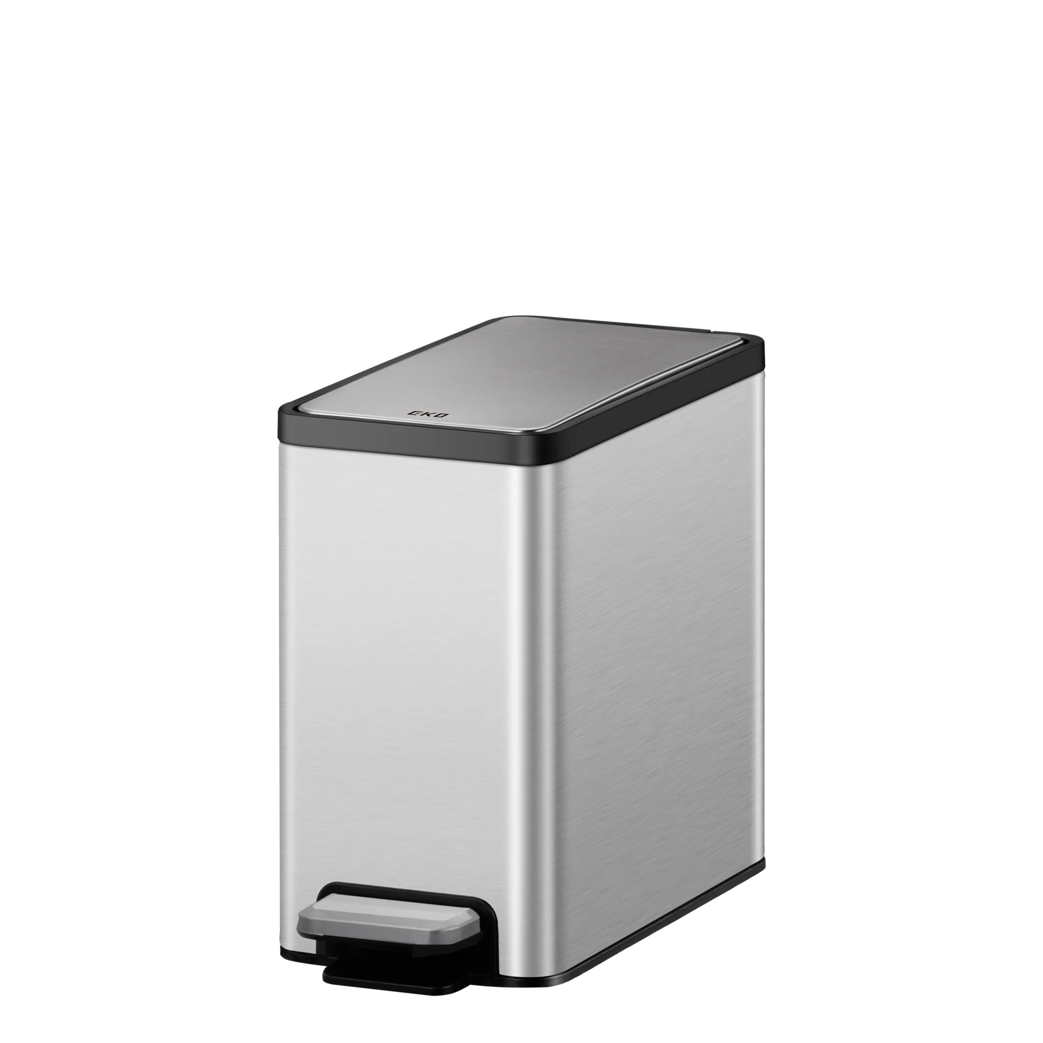 EcoCasa II Slim Step Can with Liner – 6L / 1.6 Gal - Matte Stainless Steel