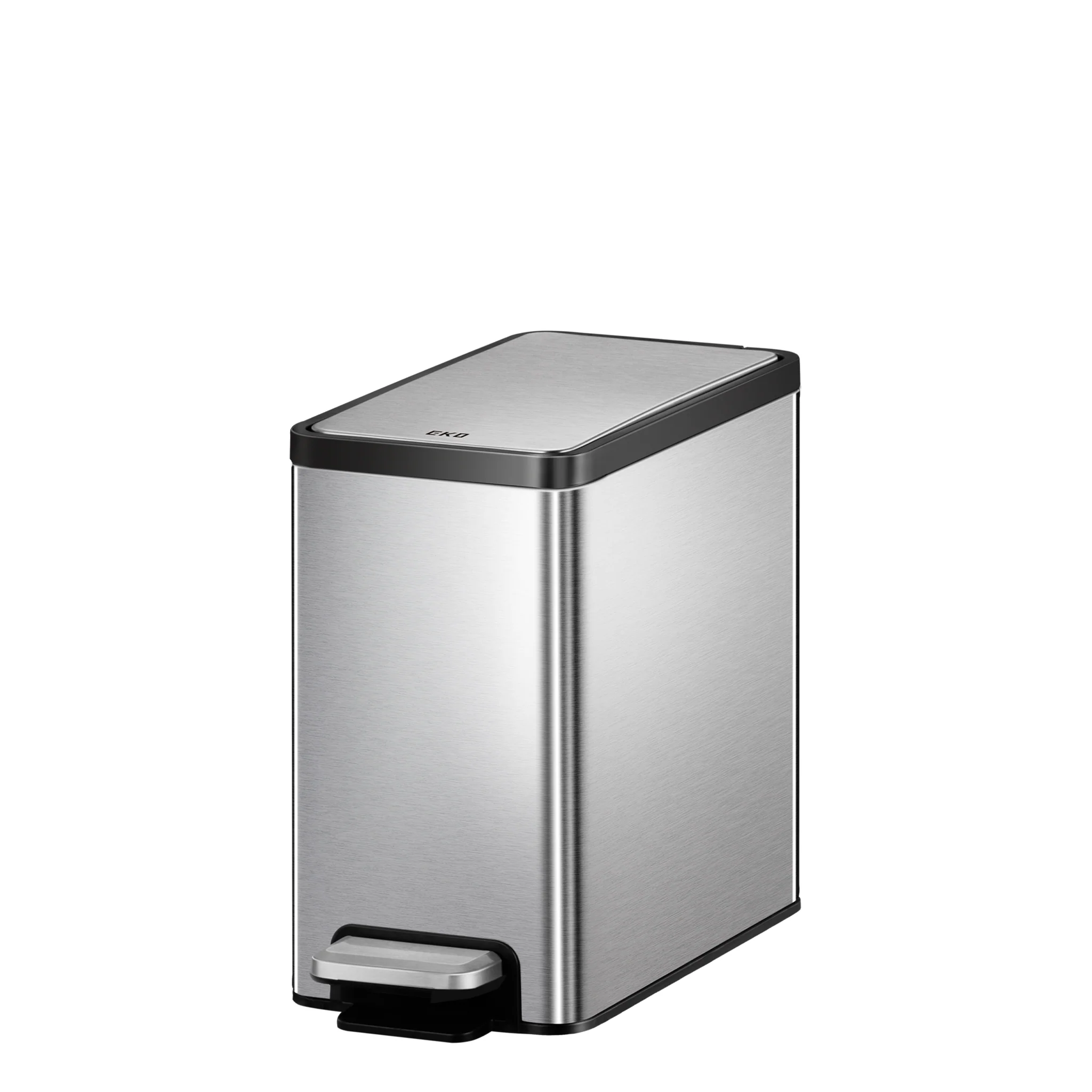 EcoCasa II Slim Step Can with Liner – 6L / 1.6 Gal - Stainless Steel