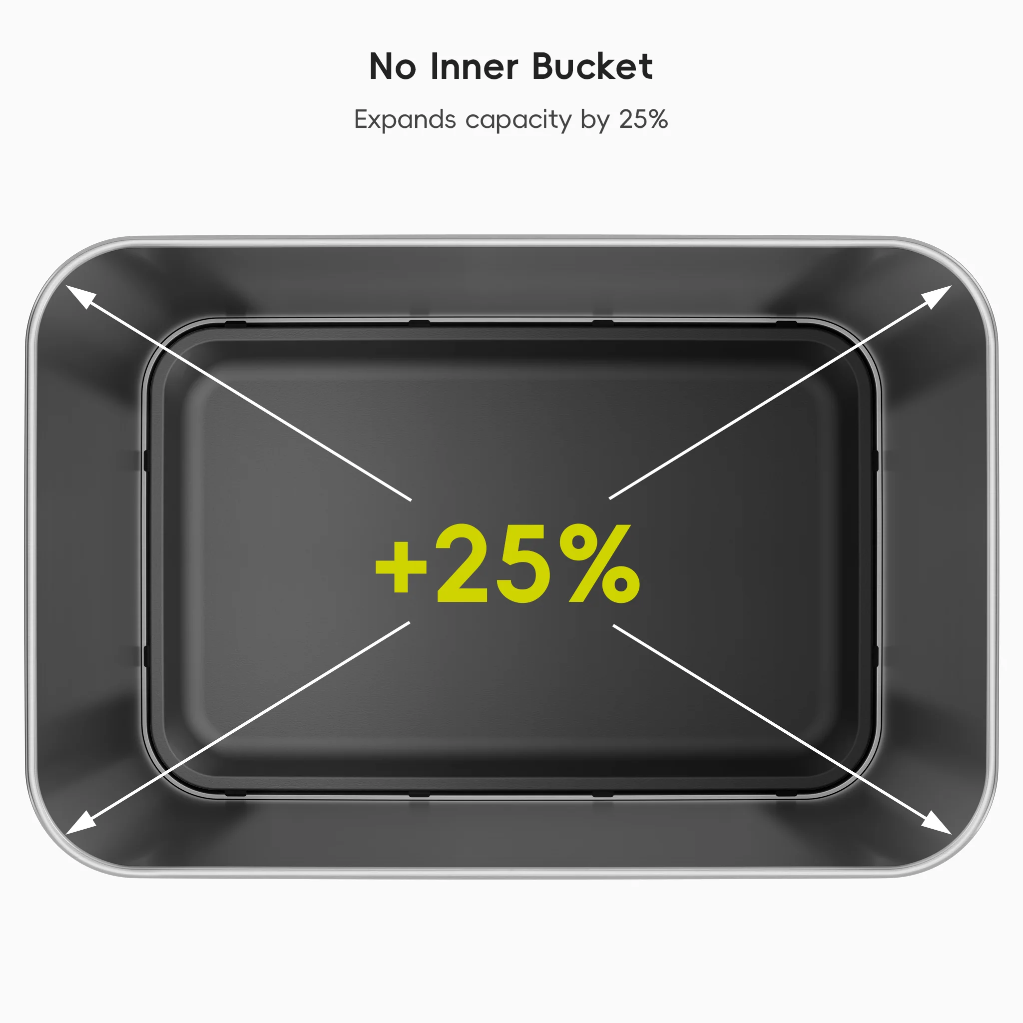 EcoNova 50 Liter / 13 Gallon Motion Sensor Trash Can - Stainless Steel - Image 7