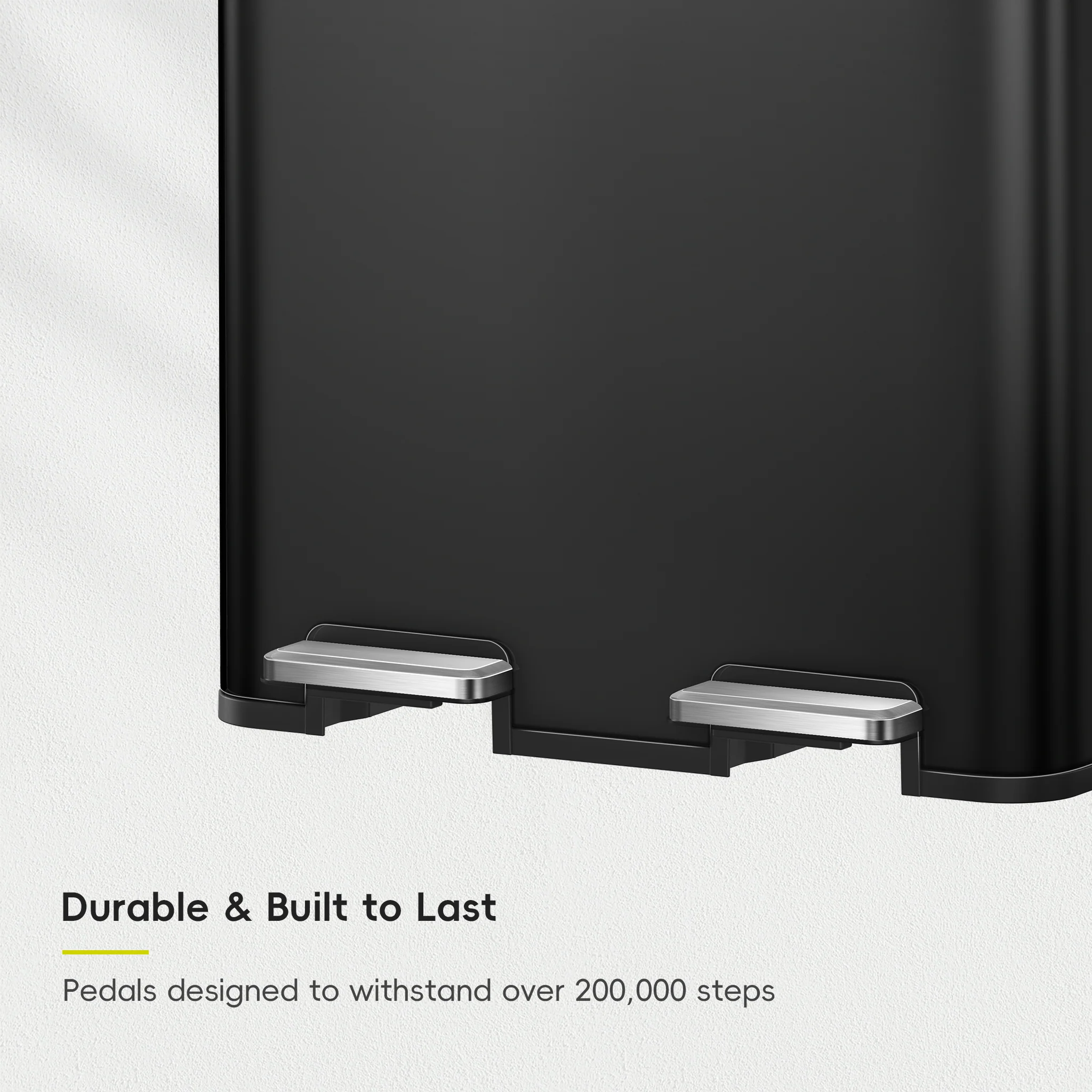 Edison 8+8 Gallon Dual Kitchen Trash Can with Removable Inner Liners-Matte Black - Image 4