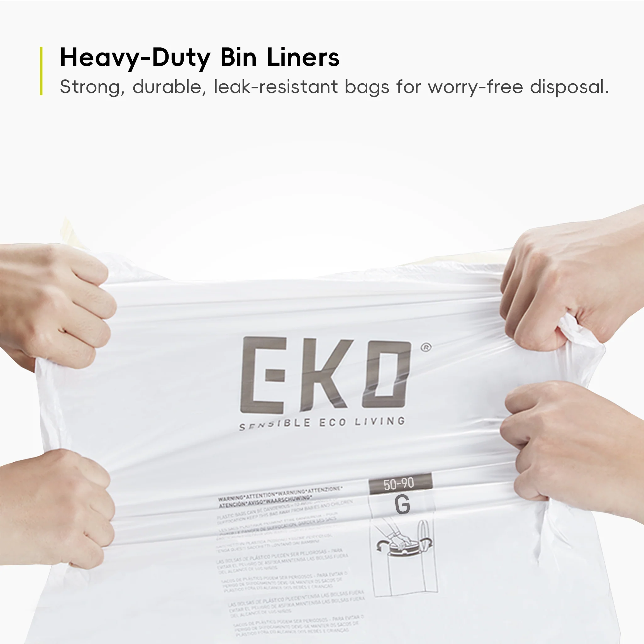 Code G - 21 Gallon Easy-Dispense Roll Trash Bag - 60 Count (80L) - Image 9