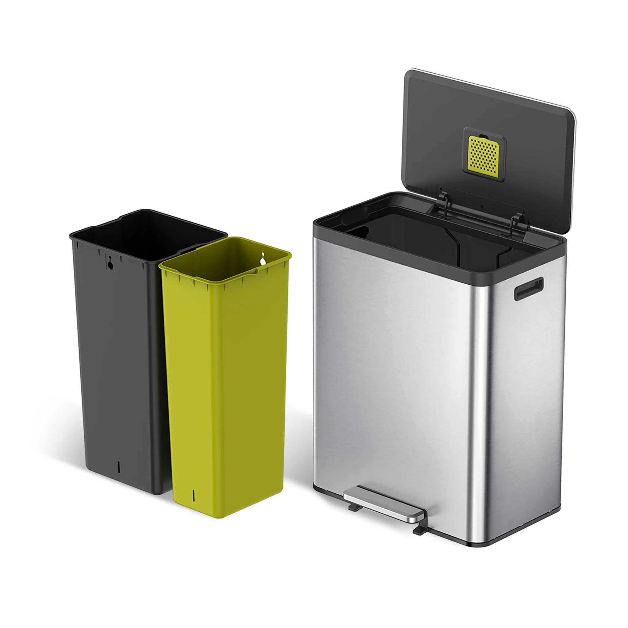 EcoCasa II Step Recycling Can - Dual Compartment 20L+20L - Image 7