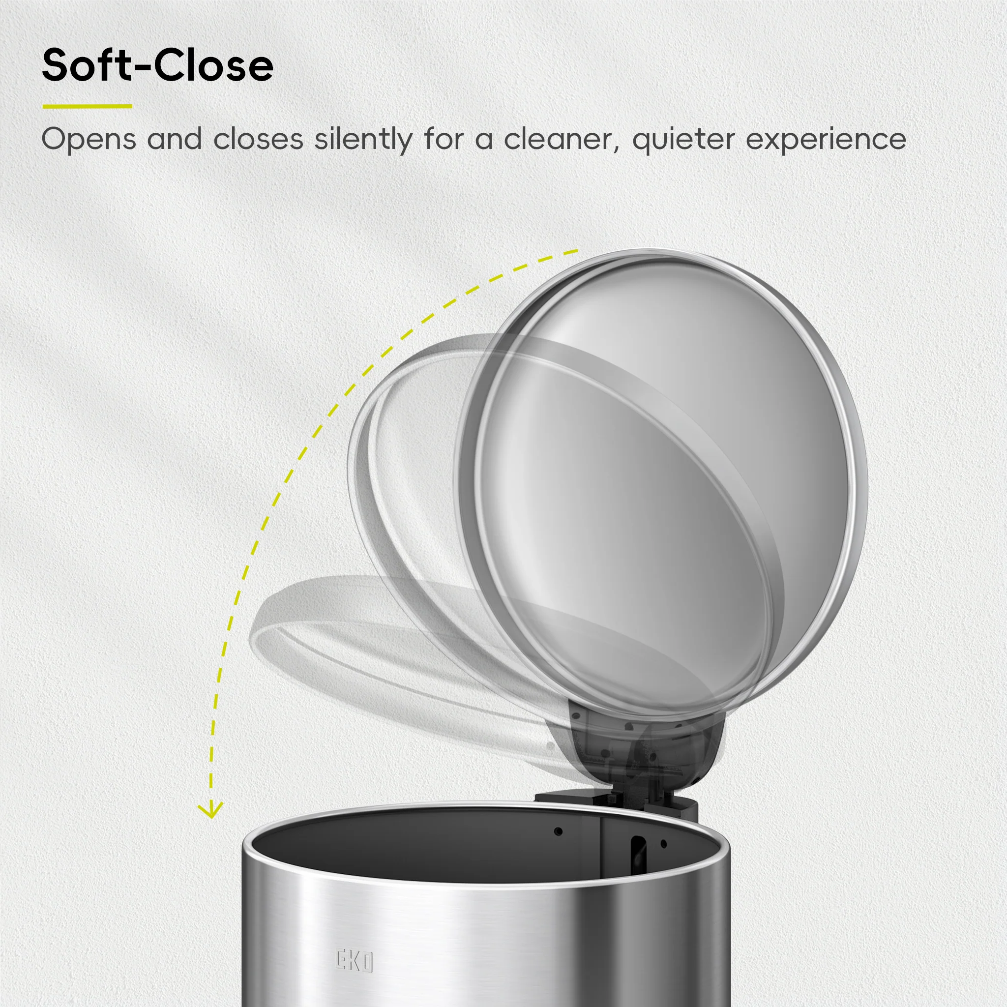 Essentials Serene Step Can - 5L/1.3Gal Stainless Steel - Image 6