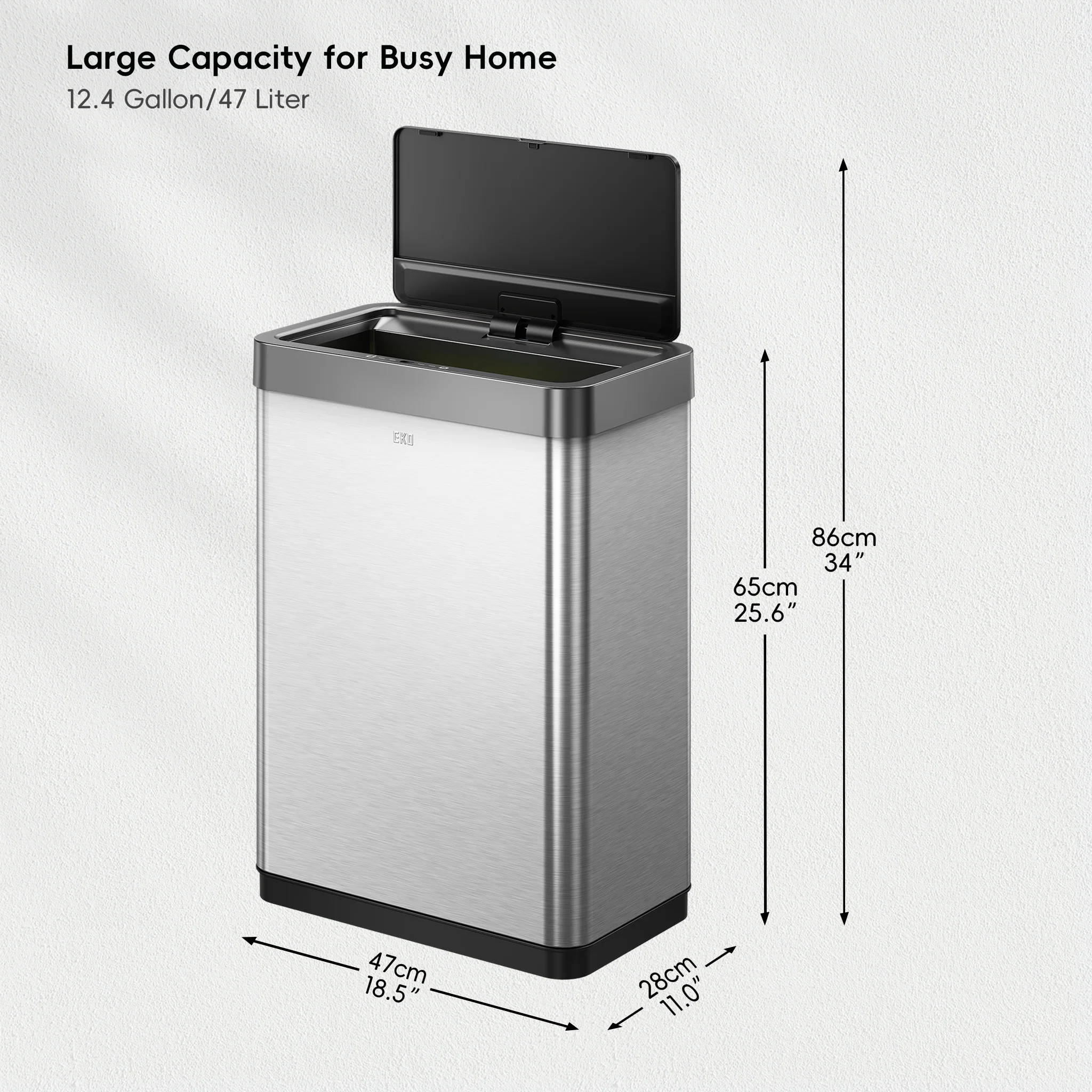 Mirage-X Sensor Can with Liner – 47Liter / 12.4 Gallon - Stainless Steel - Image 8