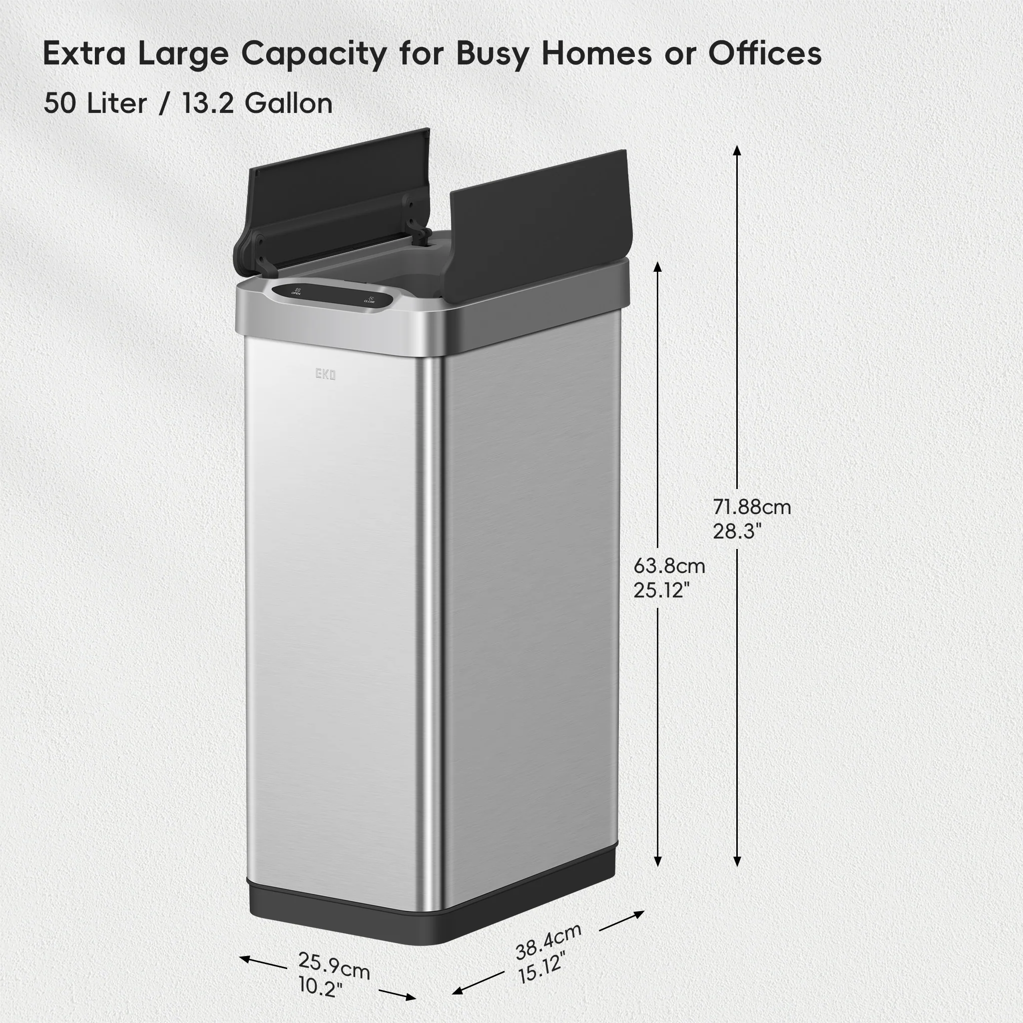 Phantom-T 50L / 13.2 Gal Sensor Can with Dual Wing Lid - Image 8