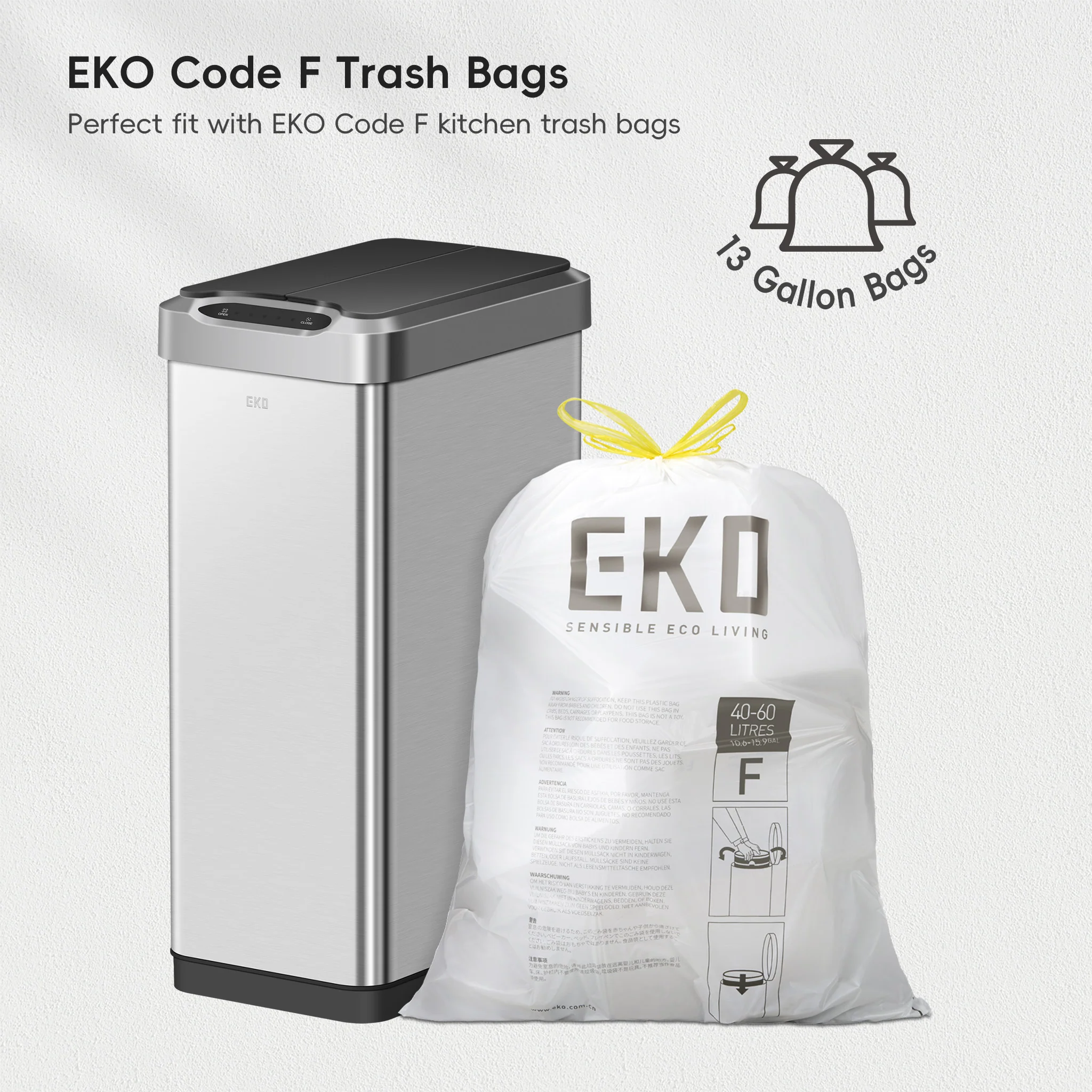 Phantom-T 50L / 13.2 Gal Sensor Can with Dual Wing Lid - Image 9