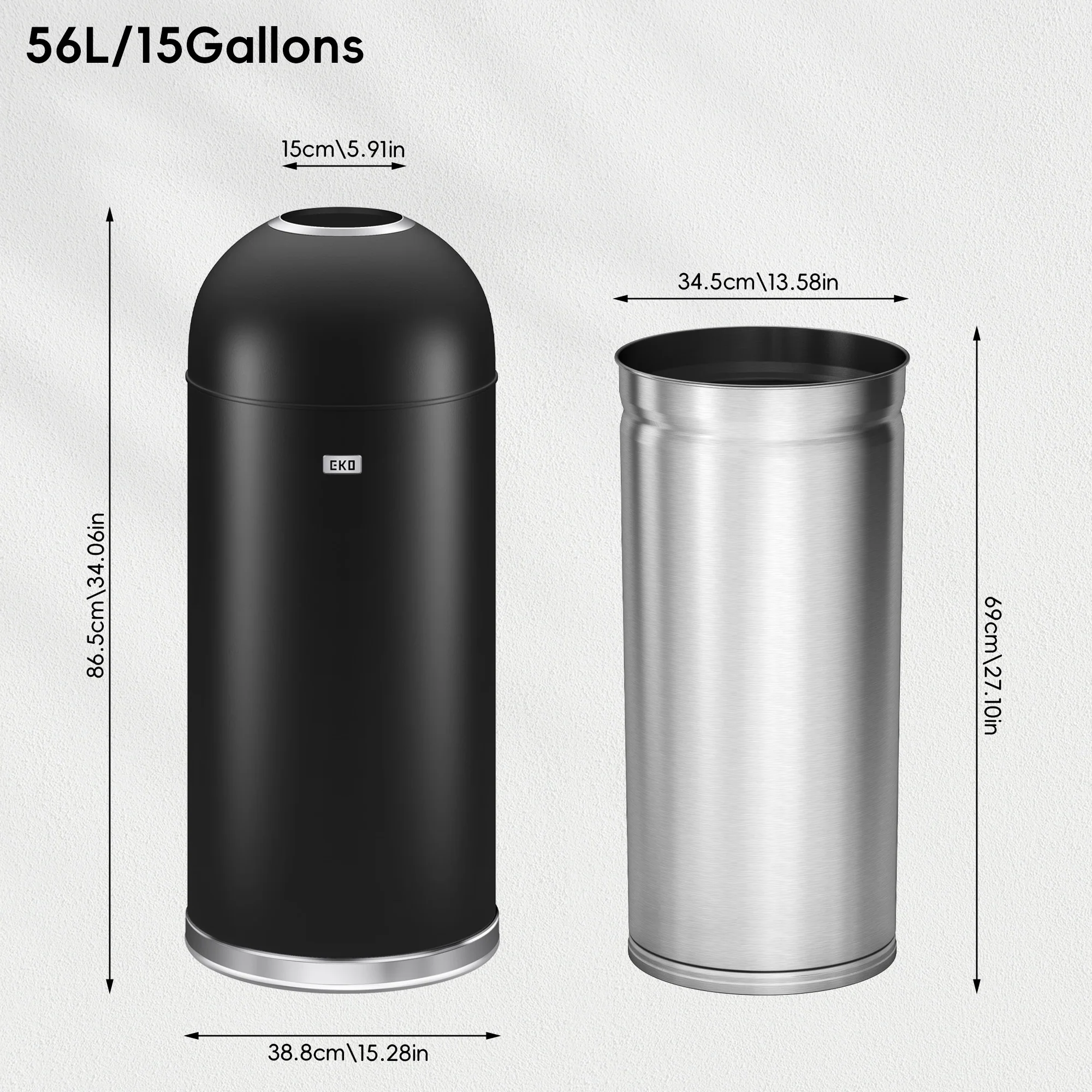 Eternal Round Open Top Can Commercial Grade – 56L / 14.7 Gal - Image 8