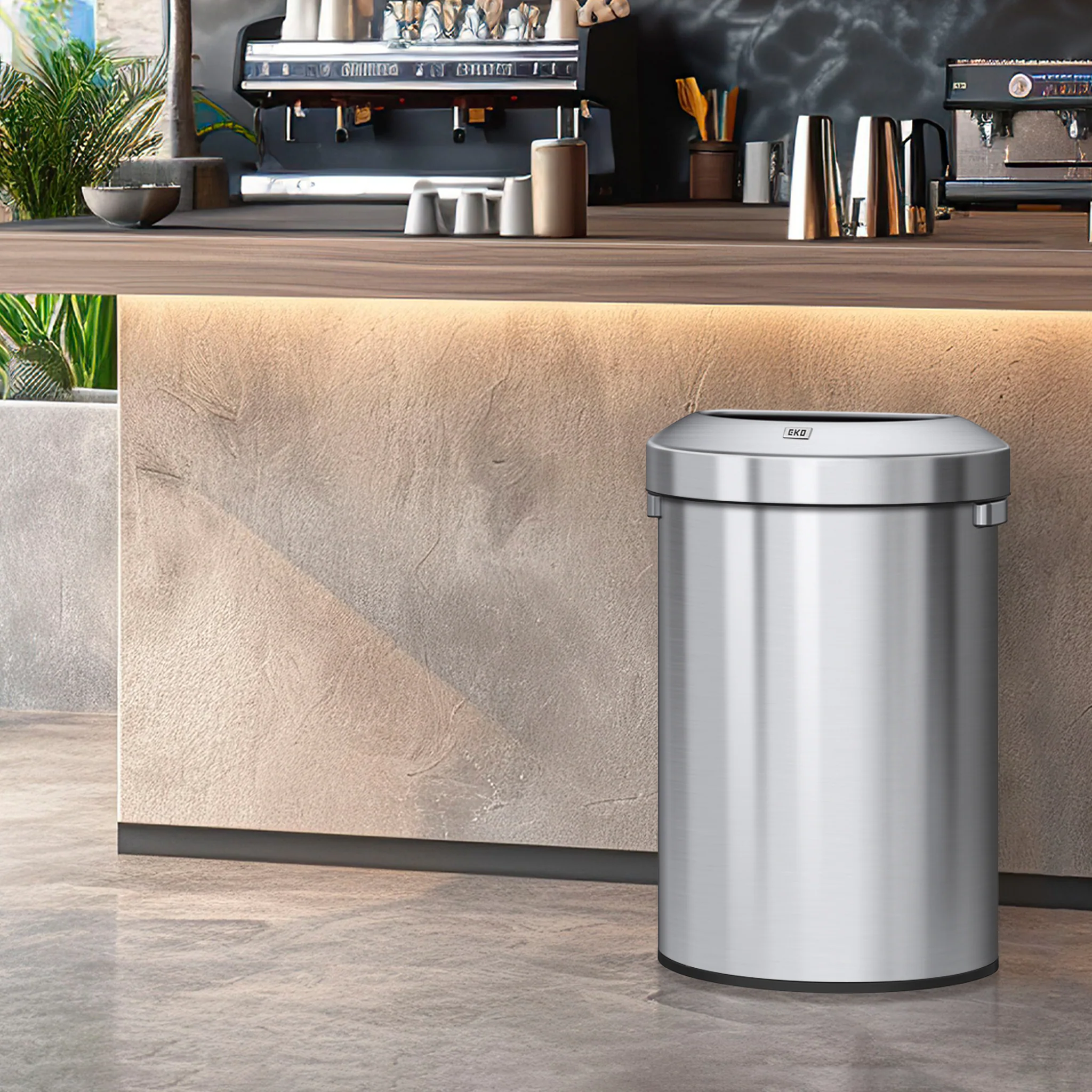 Urban 21 Gallon Semi-Round Open Top Waste Bin, 80L - Image 8