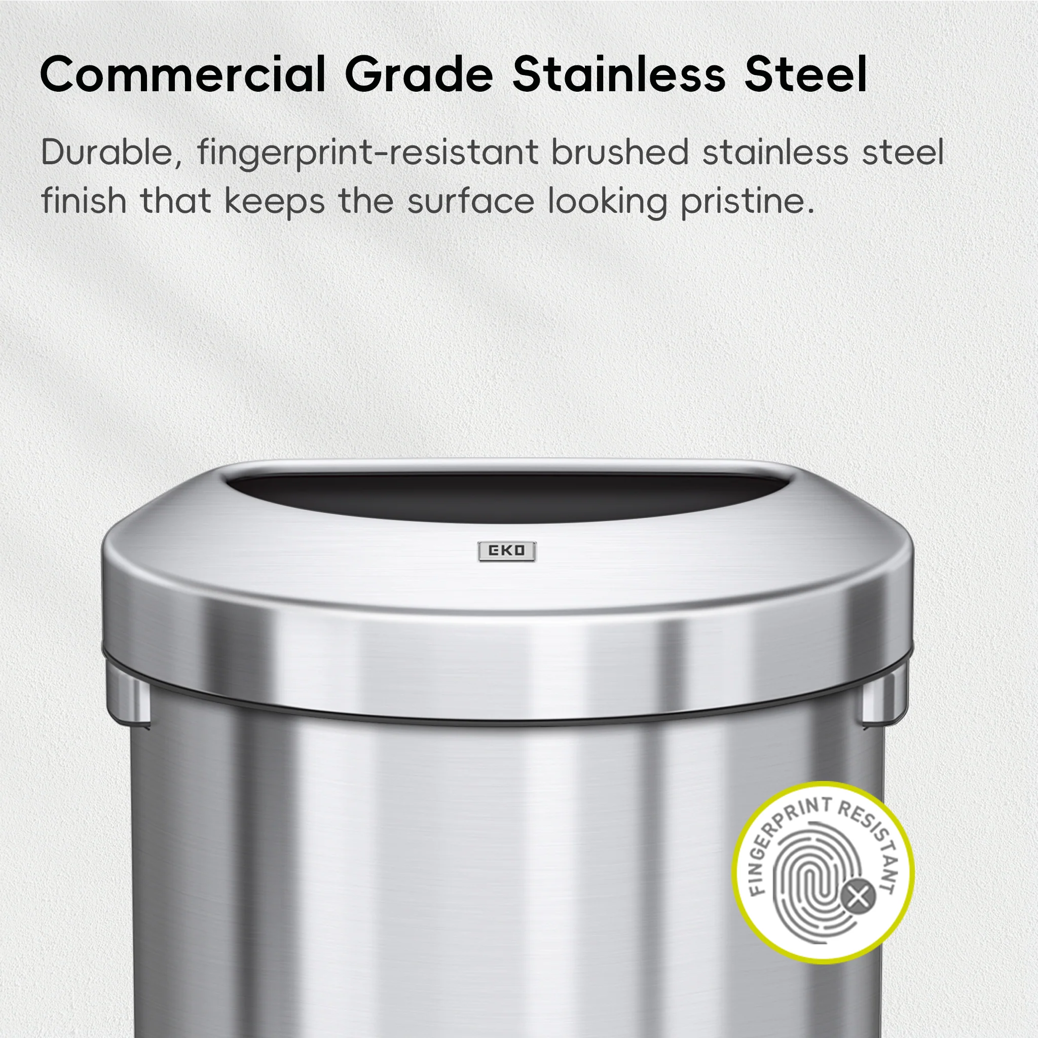 Urban Semi-Round Open Top Can Commercial Grade – 60L / 16 Gal - Image 3