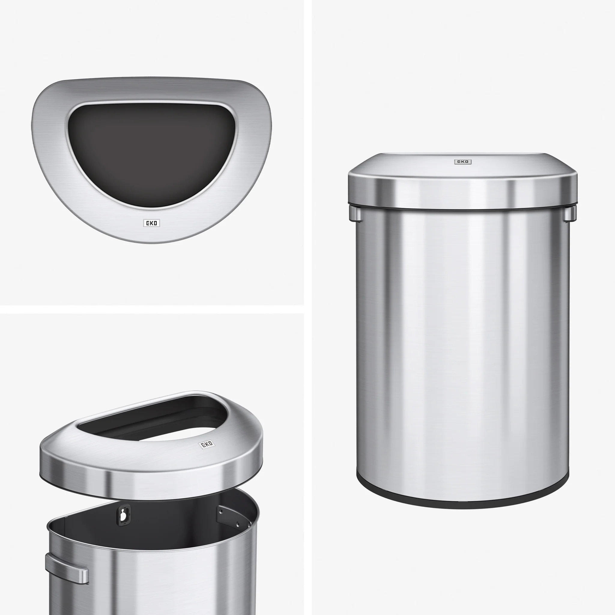 Urban Semi-Round Open Top Can Commercial Grade – 60L / 16 Gal - Image 4