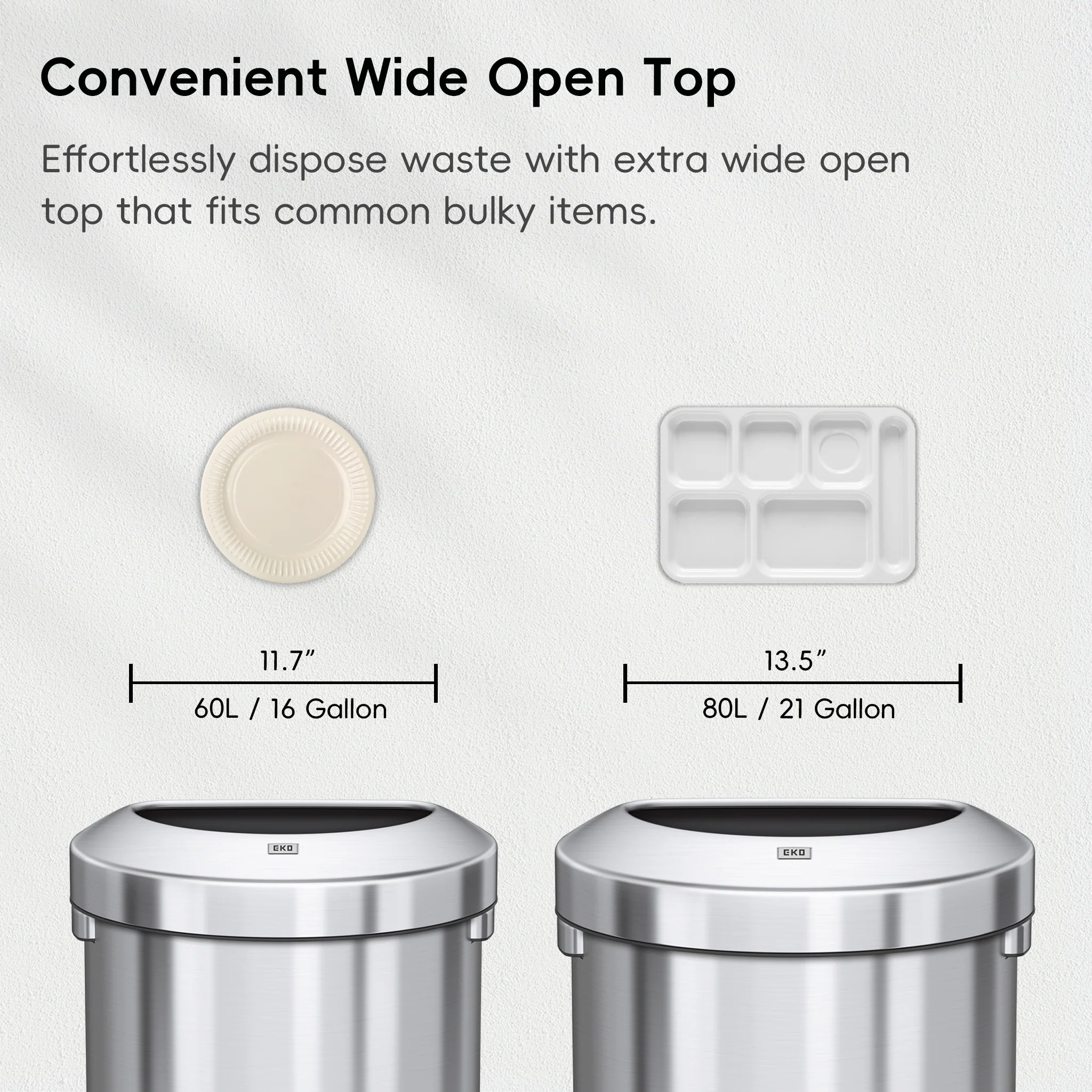 Urban Semi-Round Open Top Can Commercial Grade – 60L / 16 Gal - Image 6