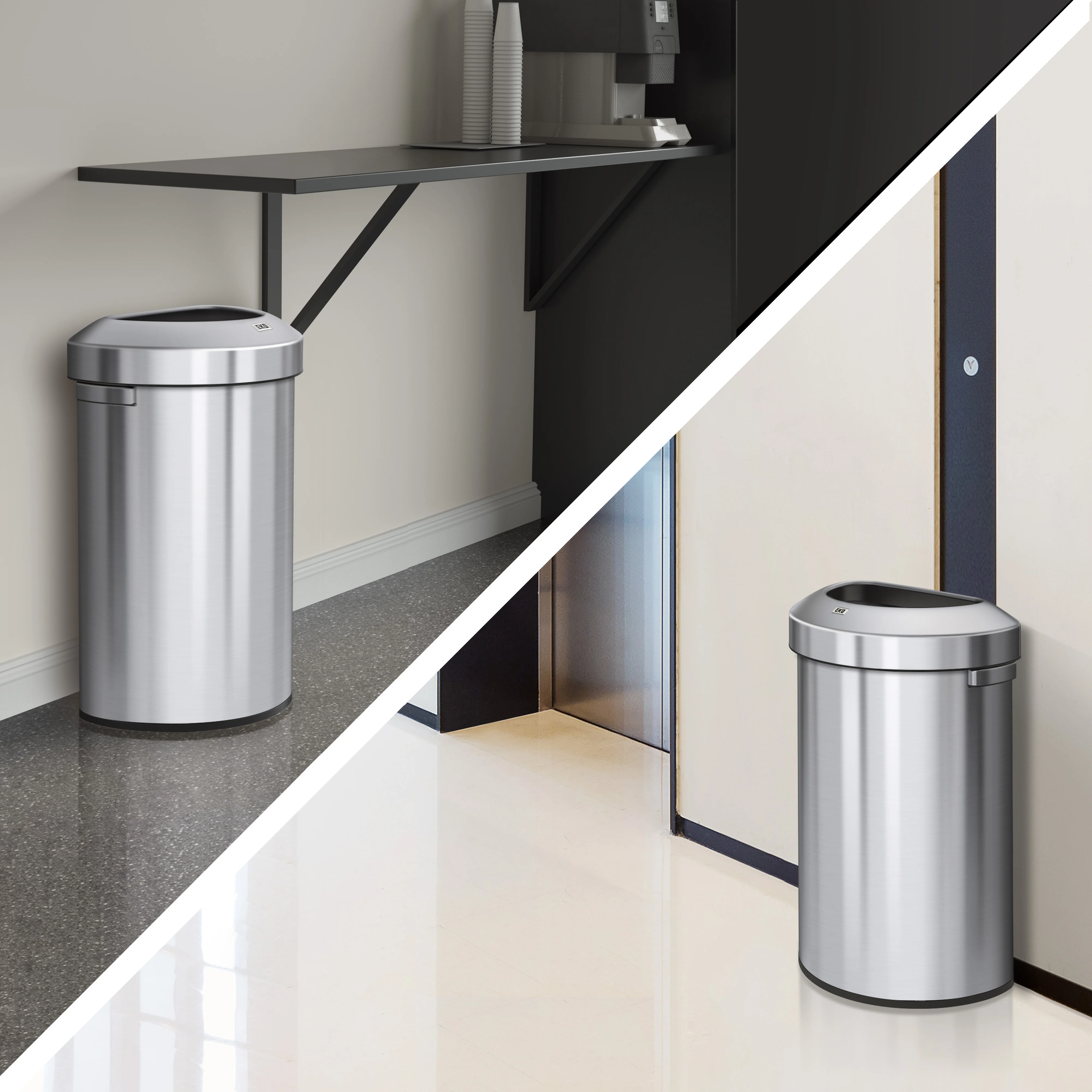 Urban Semi-Round Open Top Can Commercial Grade – 60L / 16 Gal - Image 8