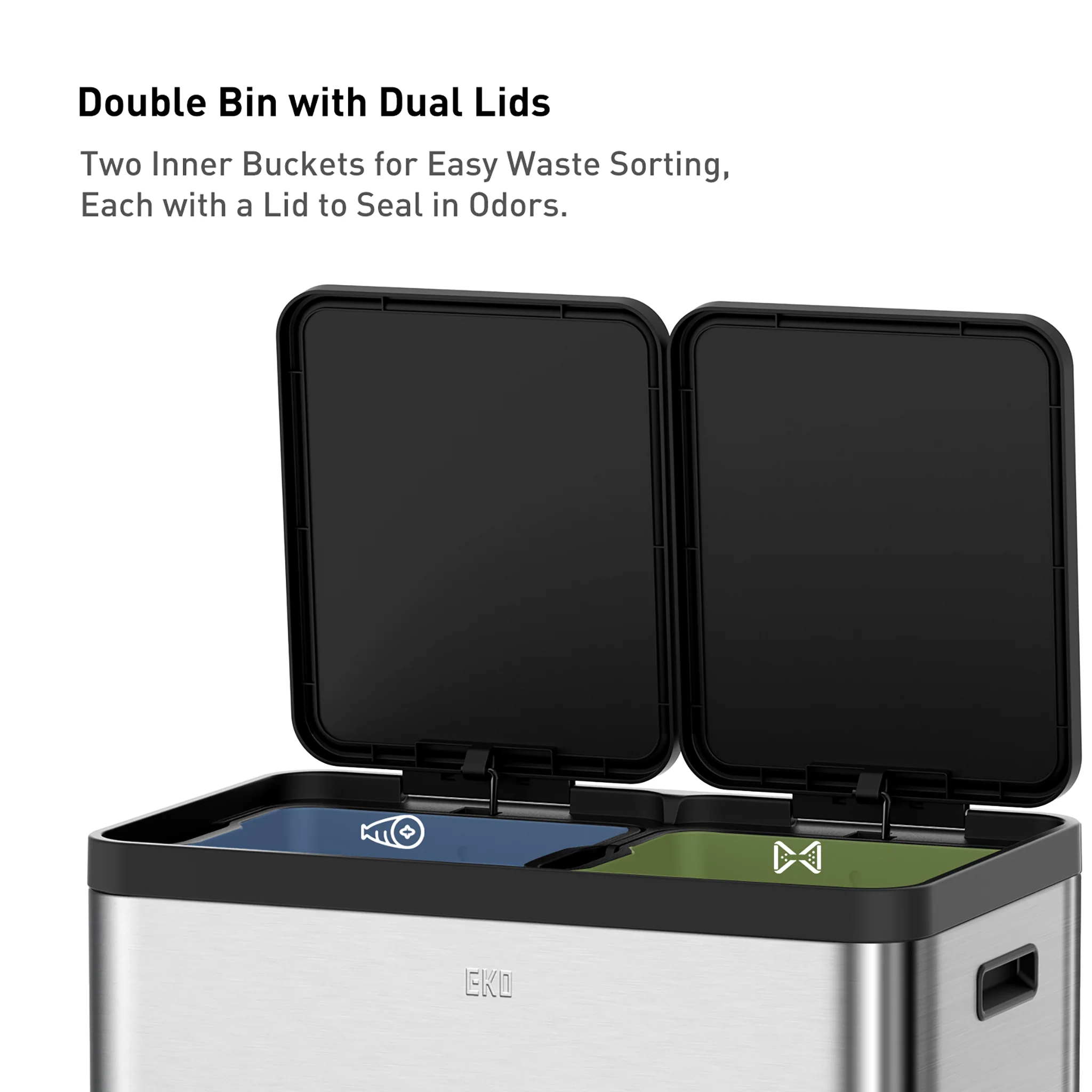 Essential Step Recycling Can - Dual Compartment 30L+30L - Image 3