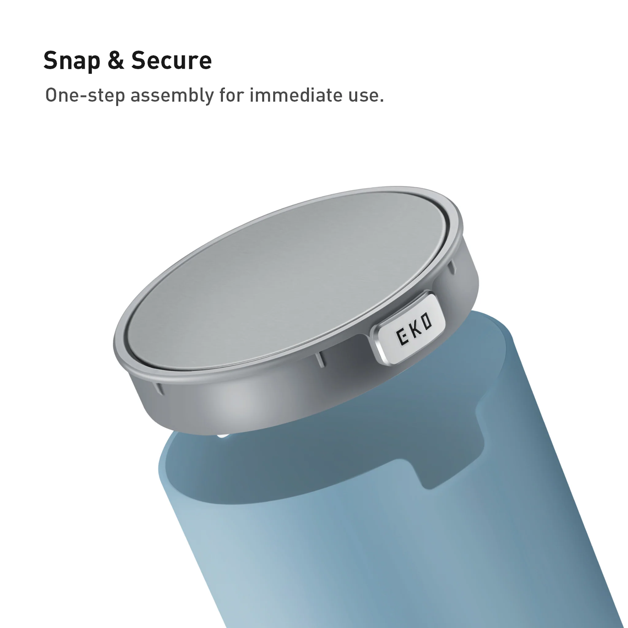 Fandy Table Bin with Swing-Top Lid - Blue 1.5L / 0.4 Gal - Image 6