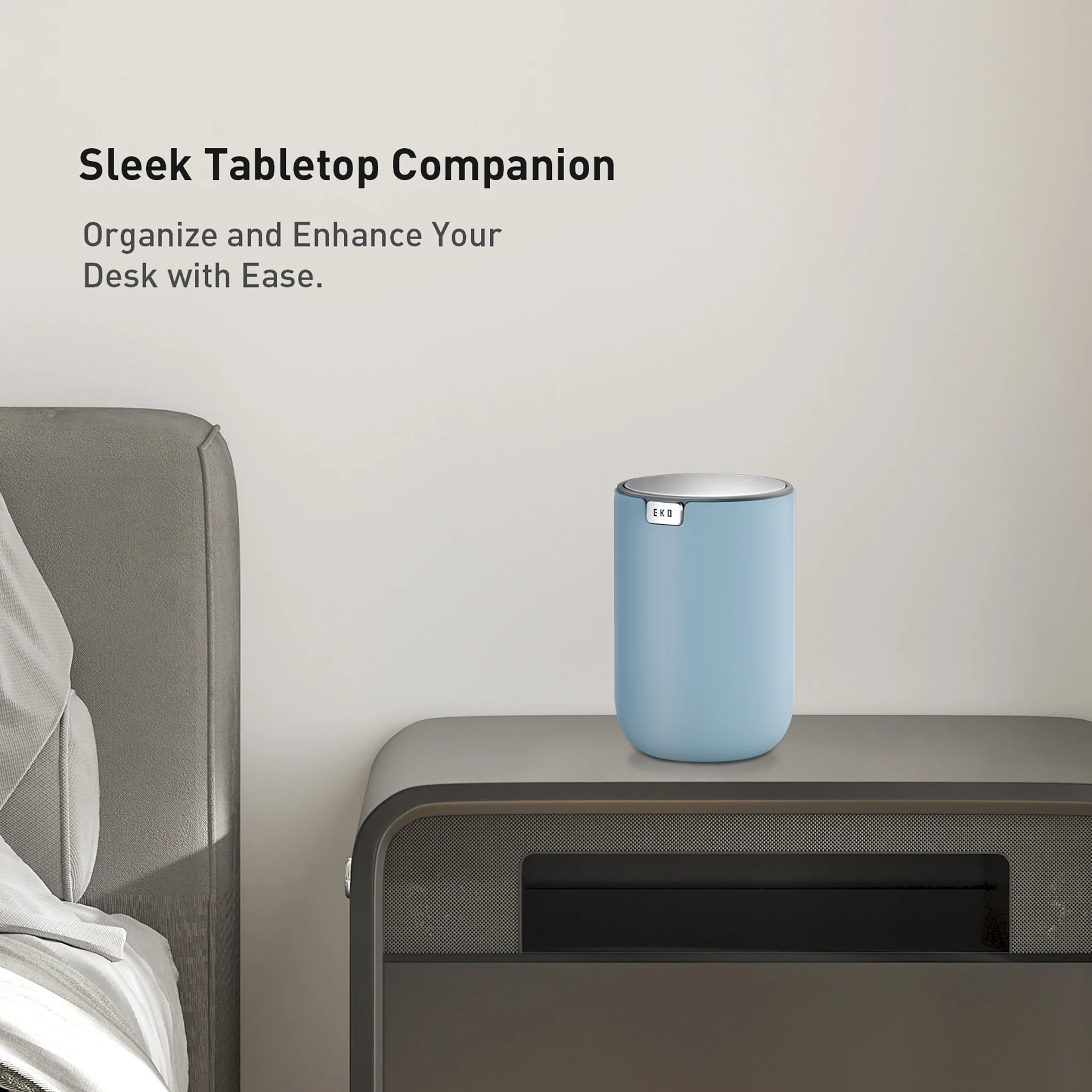 Fandy Table Bin with Swing-Top Lid - Blue 1.5L / 0.4 Gal - Image 7