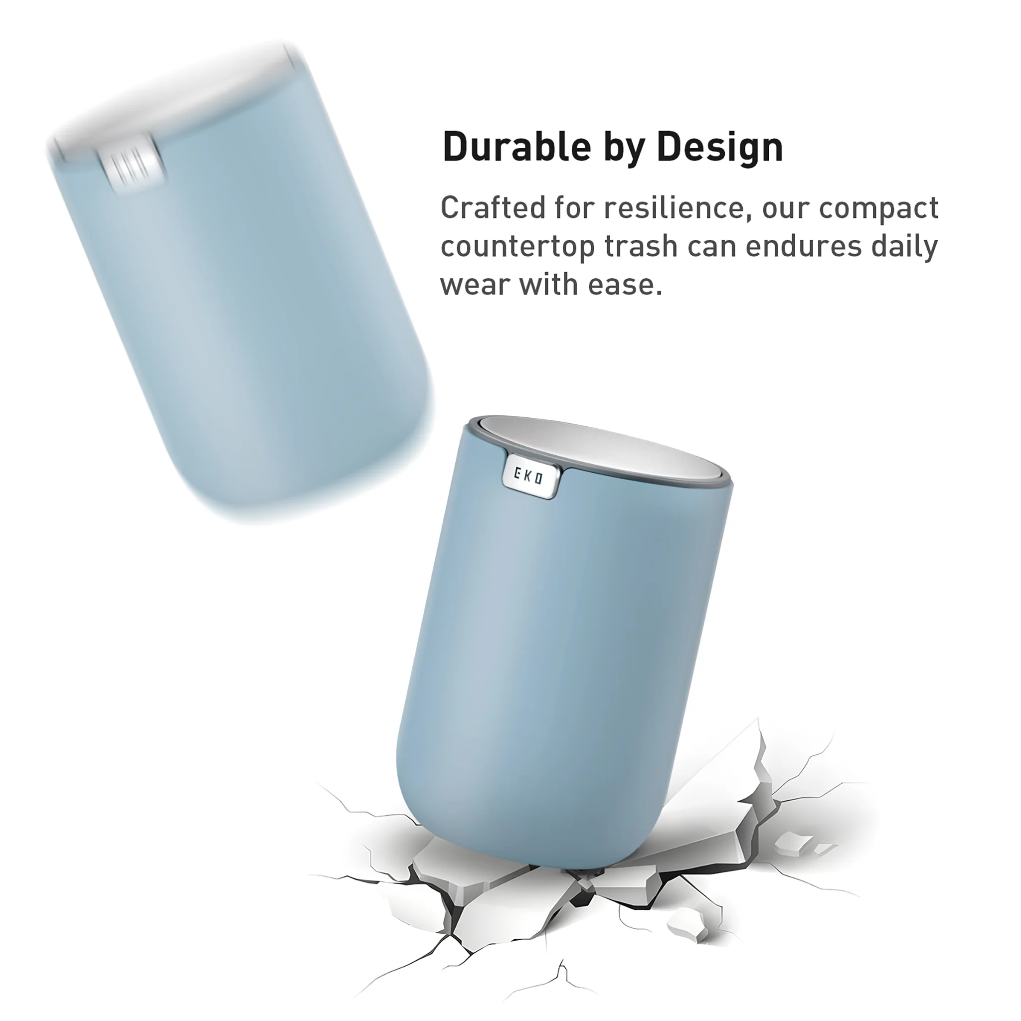 Fandy Table Bin with Swing-Top Lid - Blue 1.5L / 0.4 Gal - Image 8
