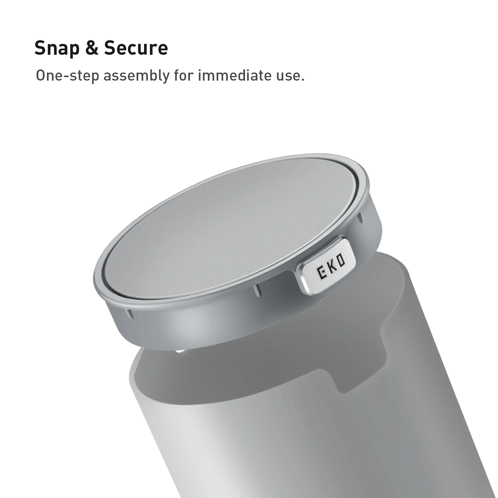 Fandy Table Bin with Swing-Top Lid - Gray 1.5L / 0.4 Gal - Image 4