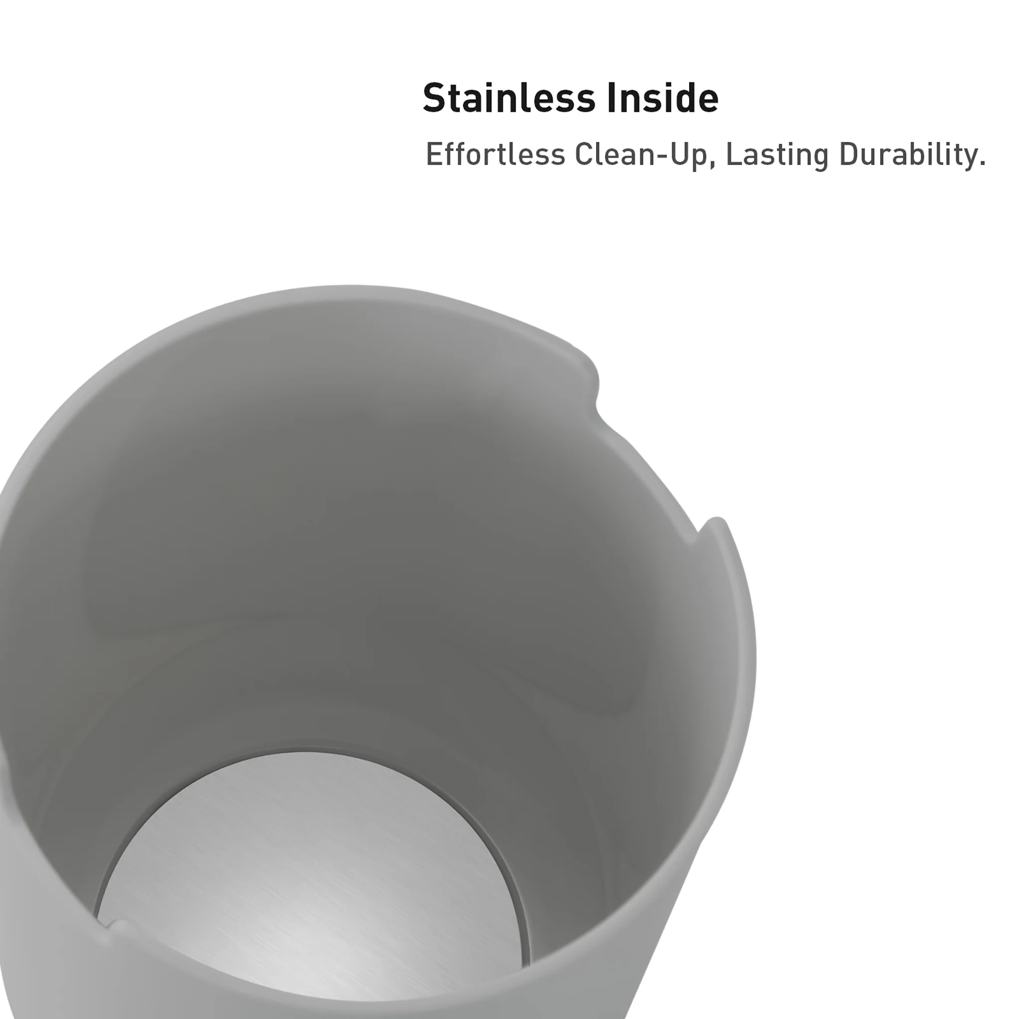 Fandy Table Bin with Swing-Top Lid - Gray 1.5L / 0.4 Gal - Image 6