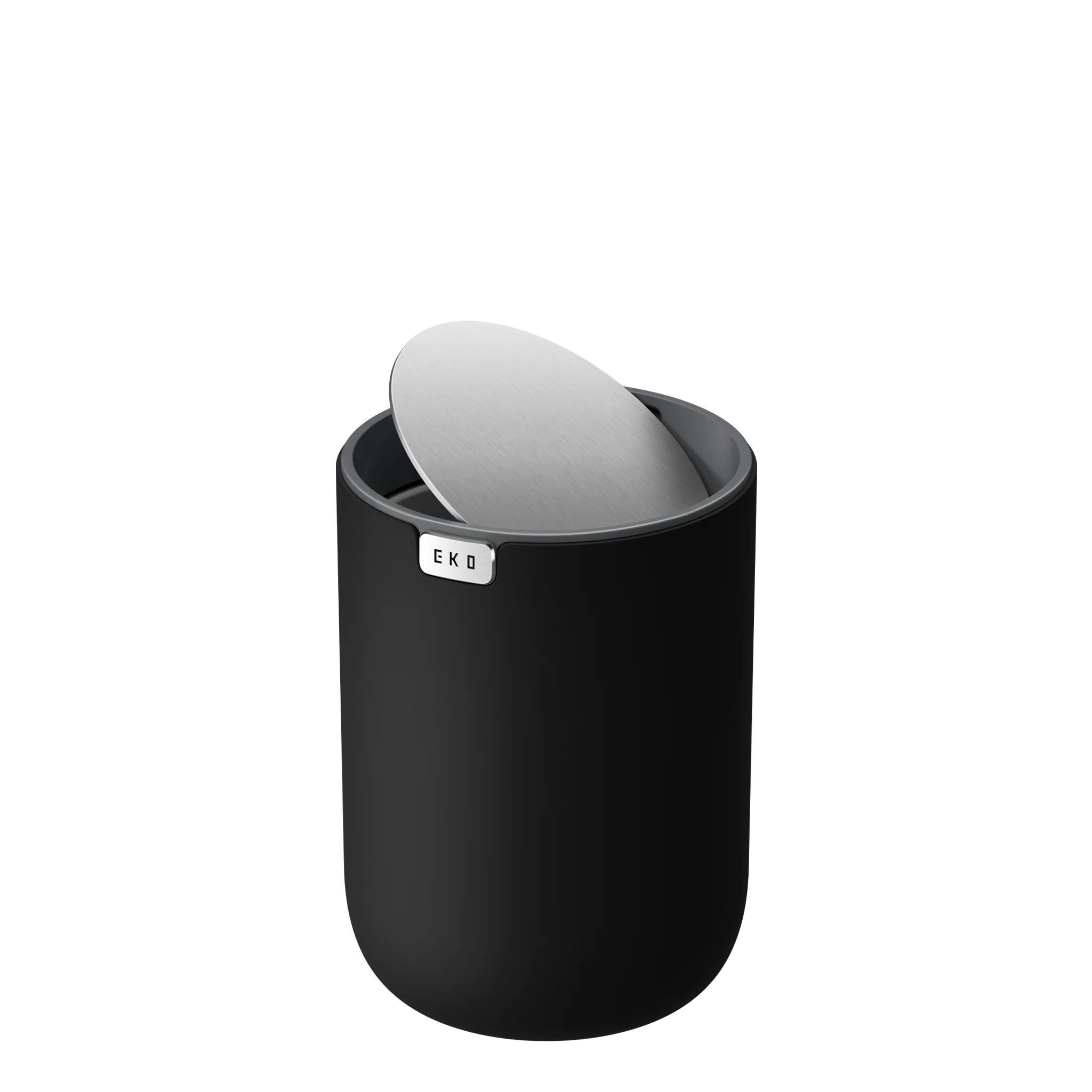 Fandy Table Bin with Swing-Top Lid - Black 2.2L / 0.58 Gal